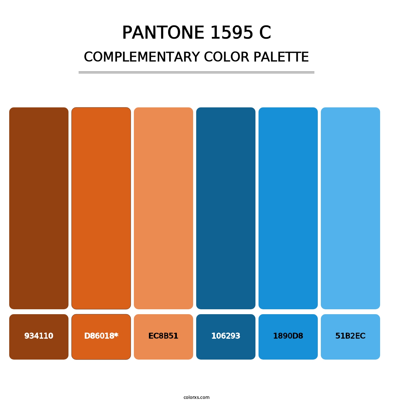 PANTONE 1595 C - Complementary Color Palette