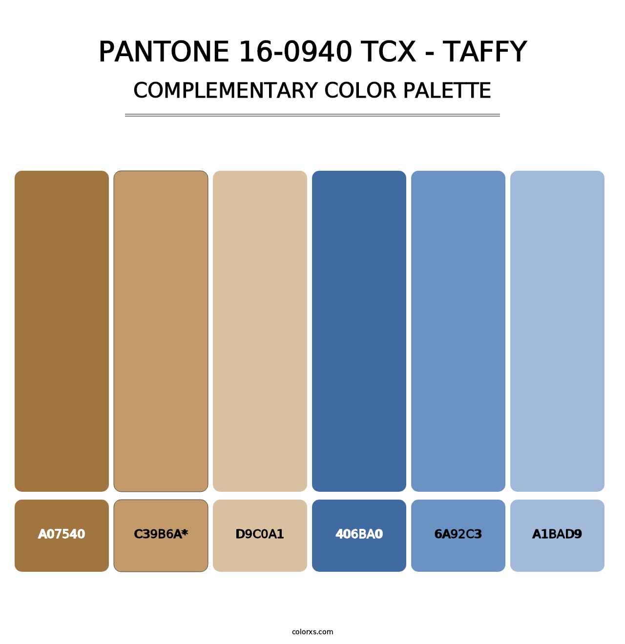 PANTONE 16-0940 TCX - Taffy - Complementary Color Palette