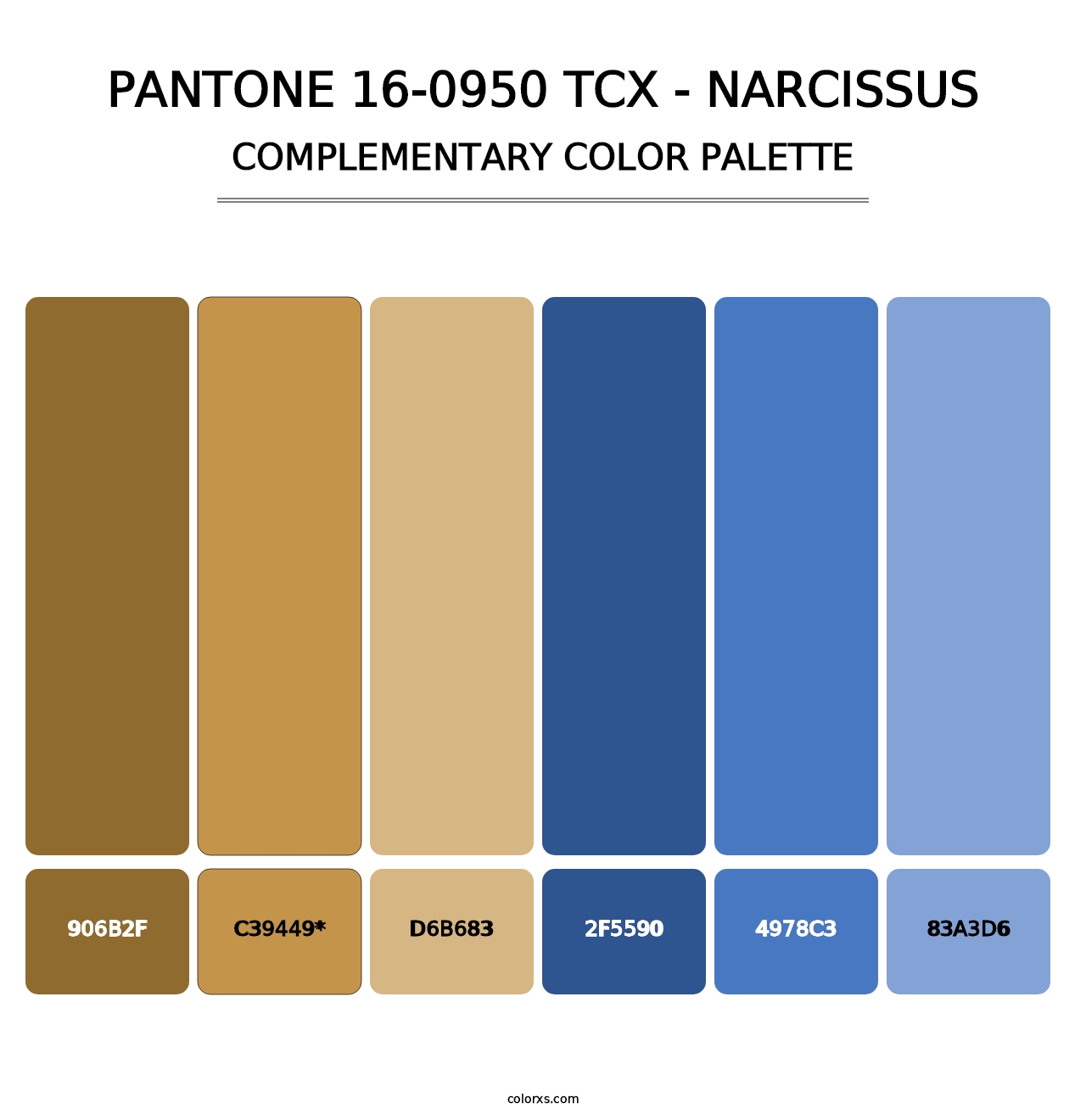 PANTONE 16-0950 TCX - Narcissus - Complementary Color Palette