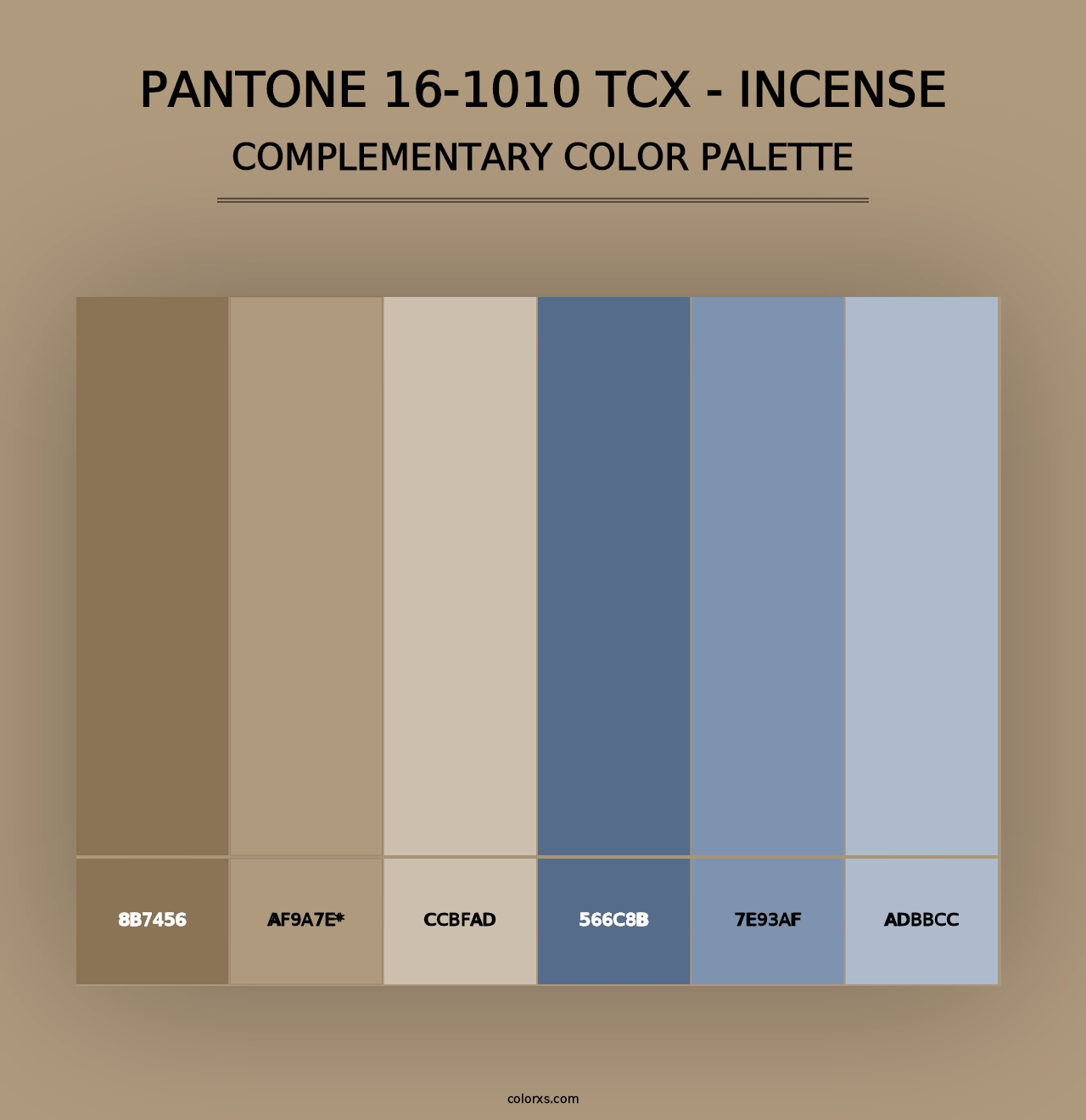 PANTONE 16-1010 TCX - Incense - Complementary Color Palette