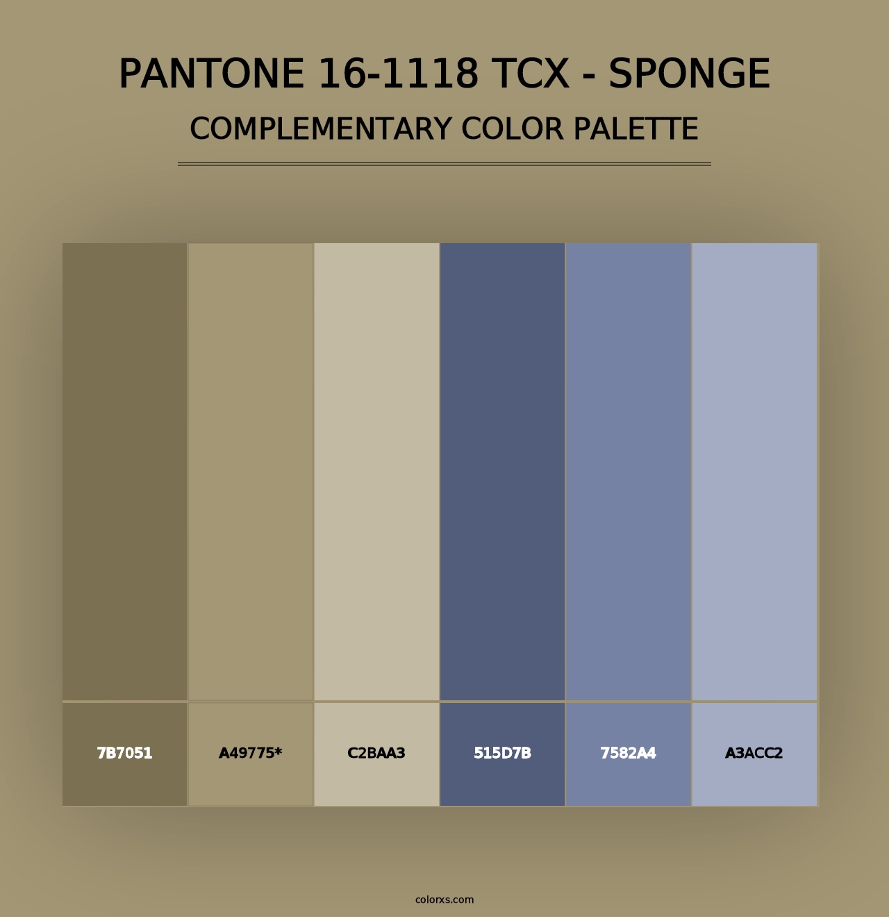 PANTONE 16-1118 TCX - Sponge - Complementary Color Palette