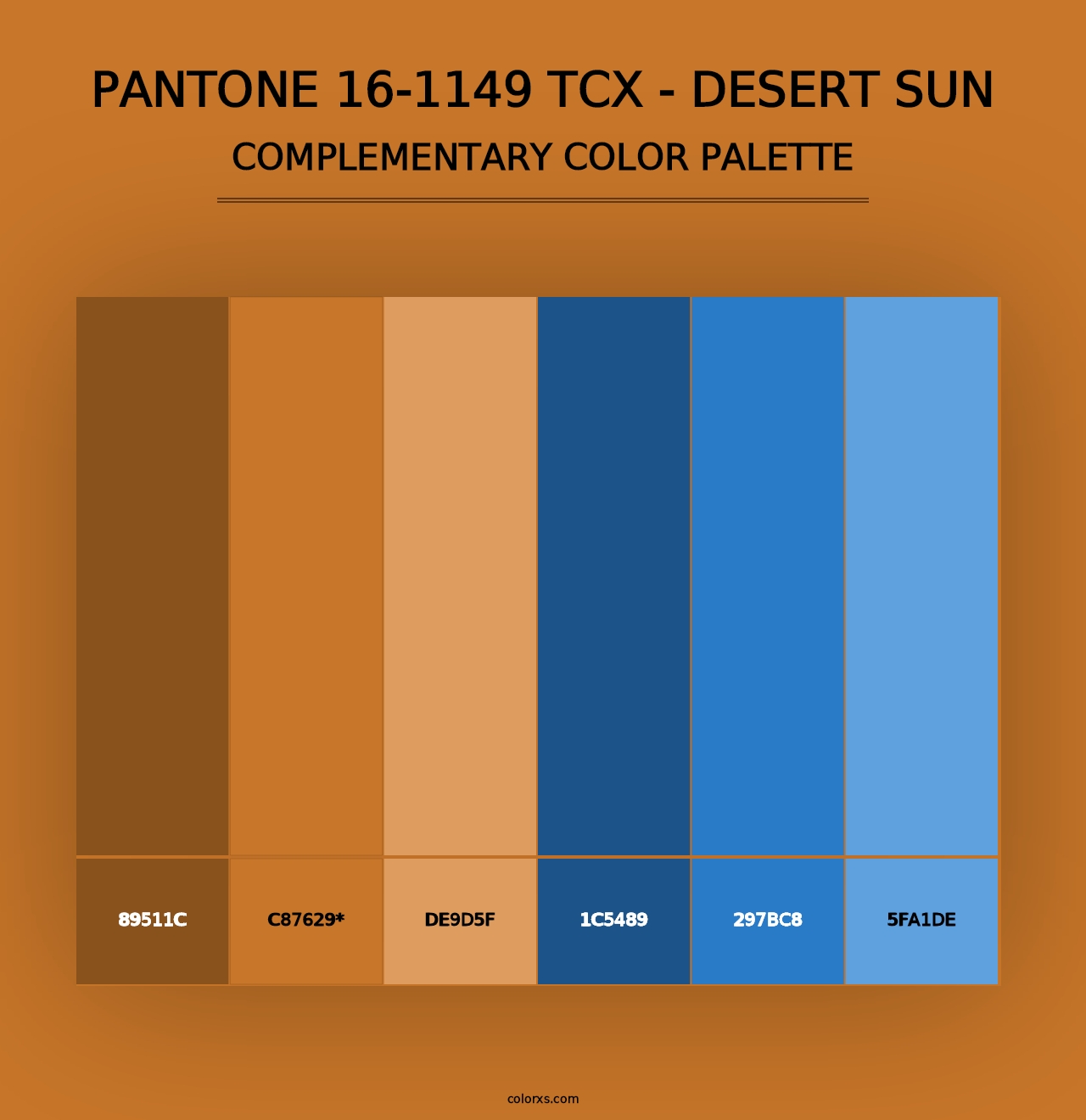 PANTONE 16-1149 TCX - Desert Sun - Complementary Color Palette