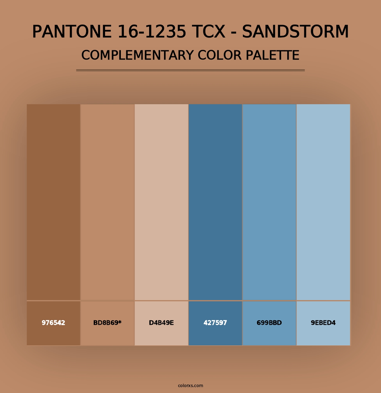 PANTONE 16-1235 TCX - Sandstorm - Complementary Color Palette