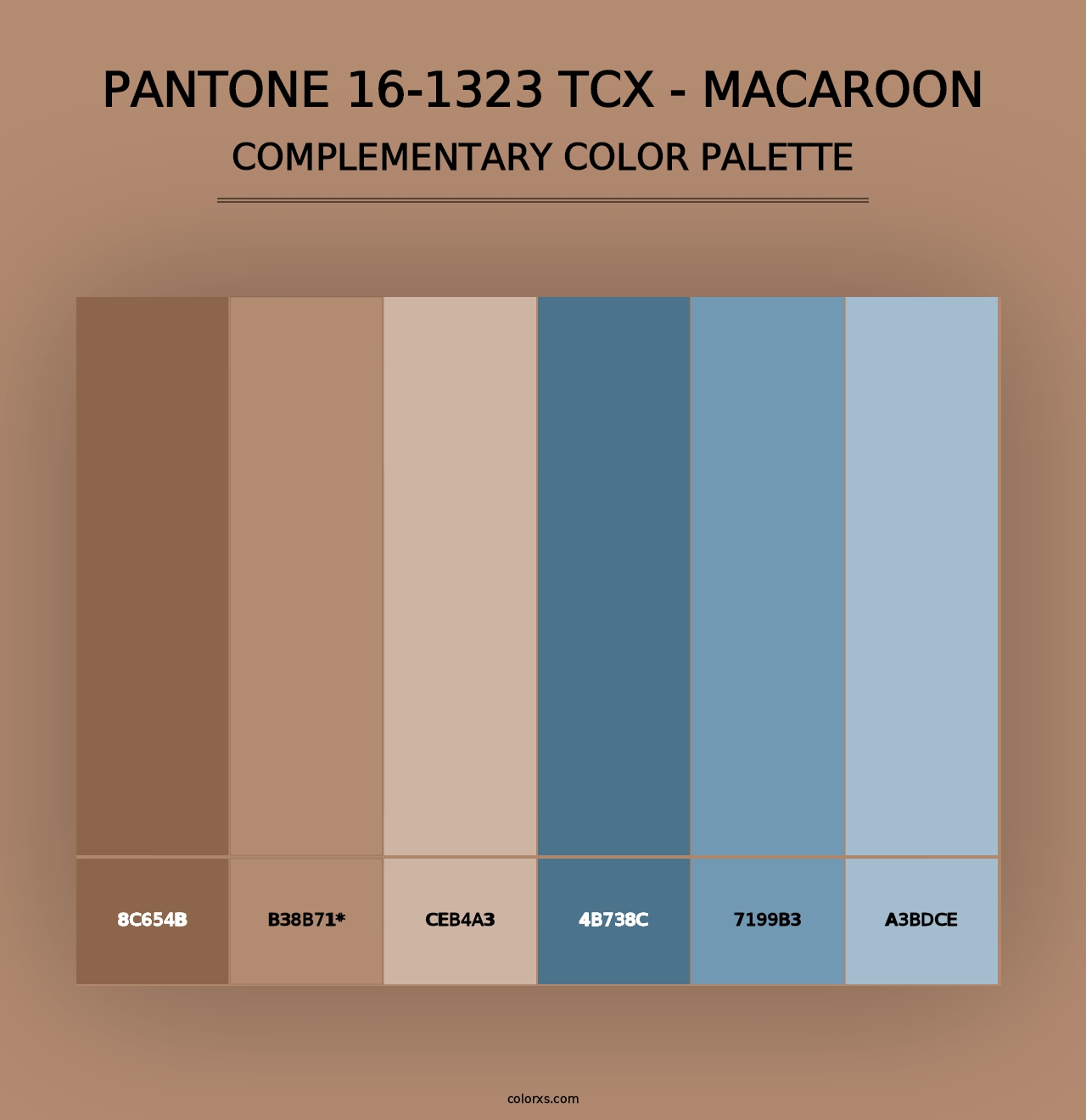 PANTONE 16-1323 TCX - Macaroon - Complementary Color Palette