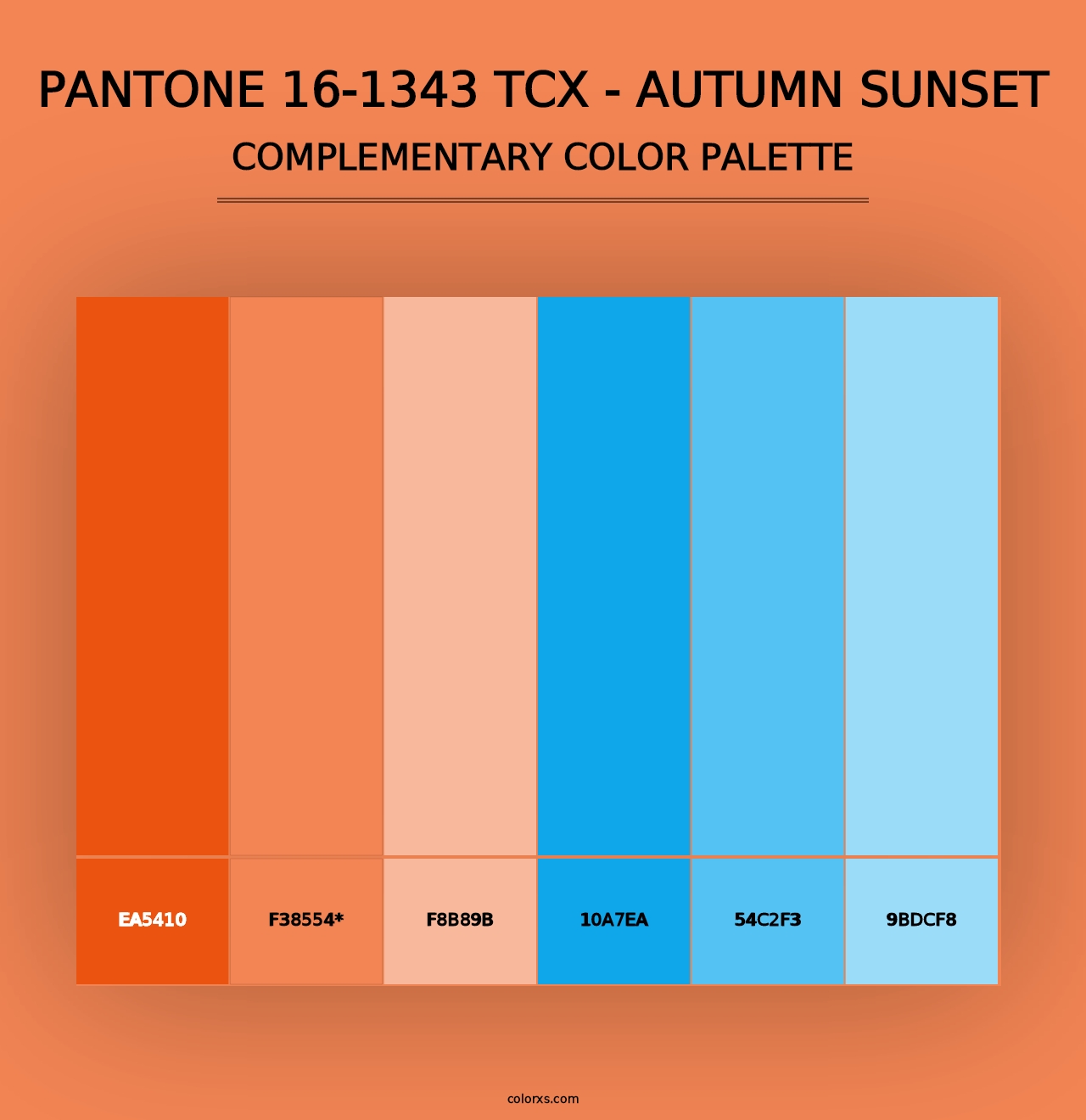 PANTONE 16-1343 TCX - Autumn Sunset - Complementary Color Palette