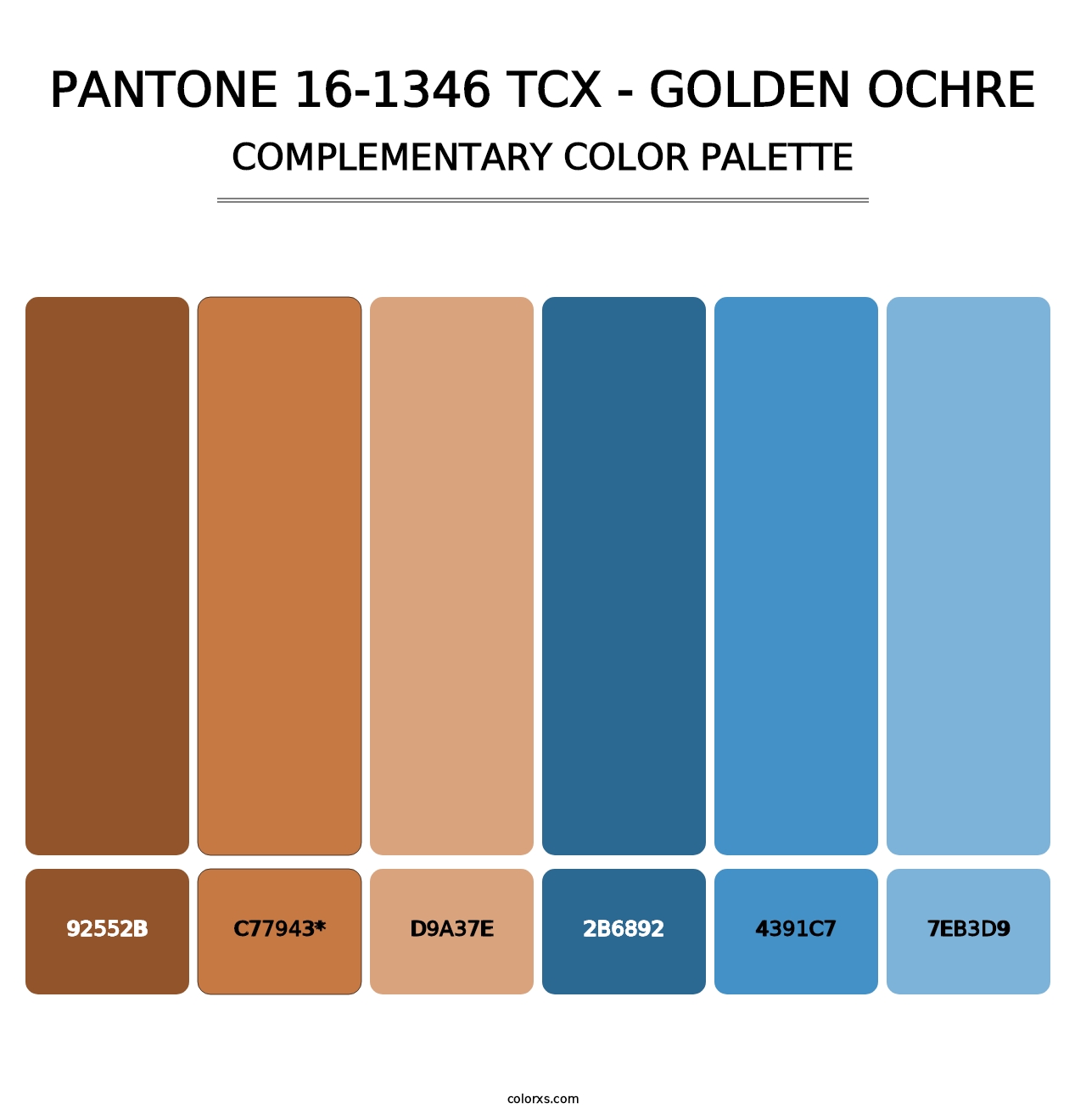 PANTONE 16-1346 TCX - Golden Ochre - Complementary Color Palette