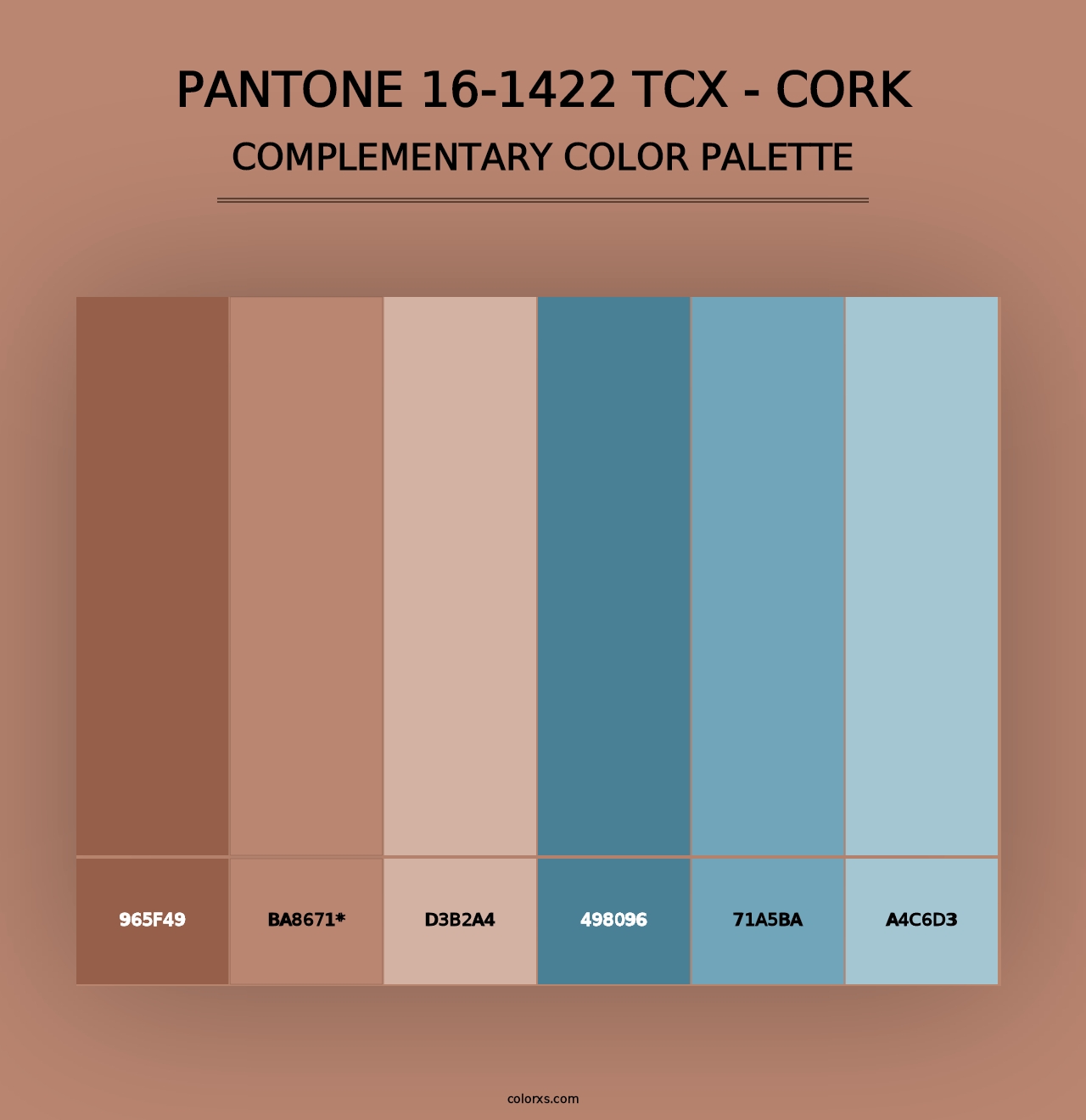 PANTONE 16-1422 TCX - Cork - Complementary Color Palette