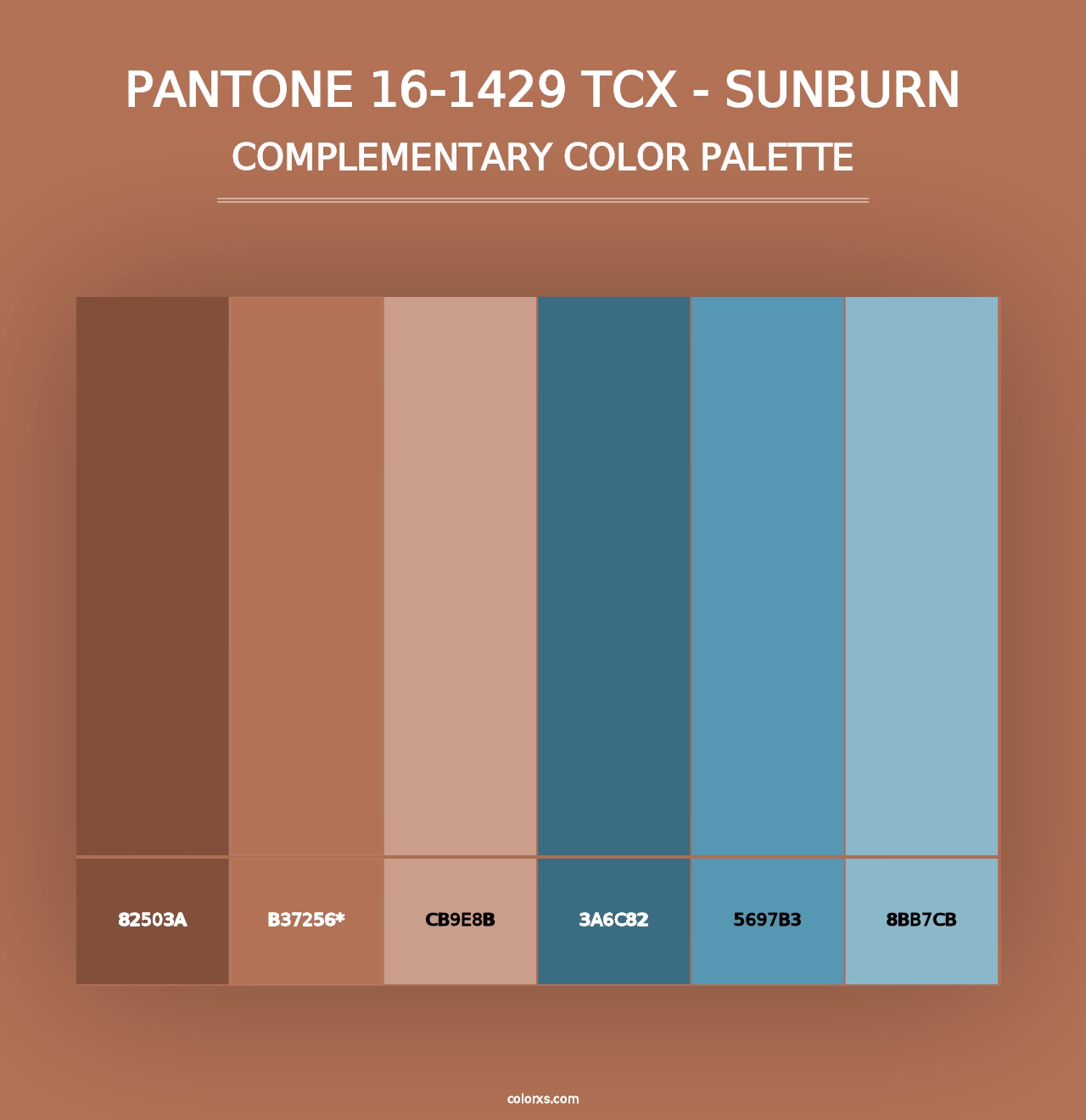 PANTONE 16-1429 TCX - Sunburn - Complementary Color Palette