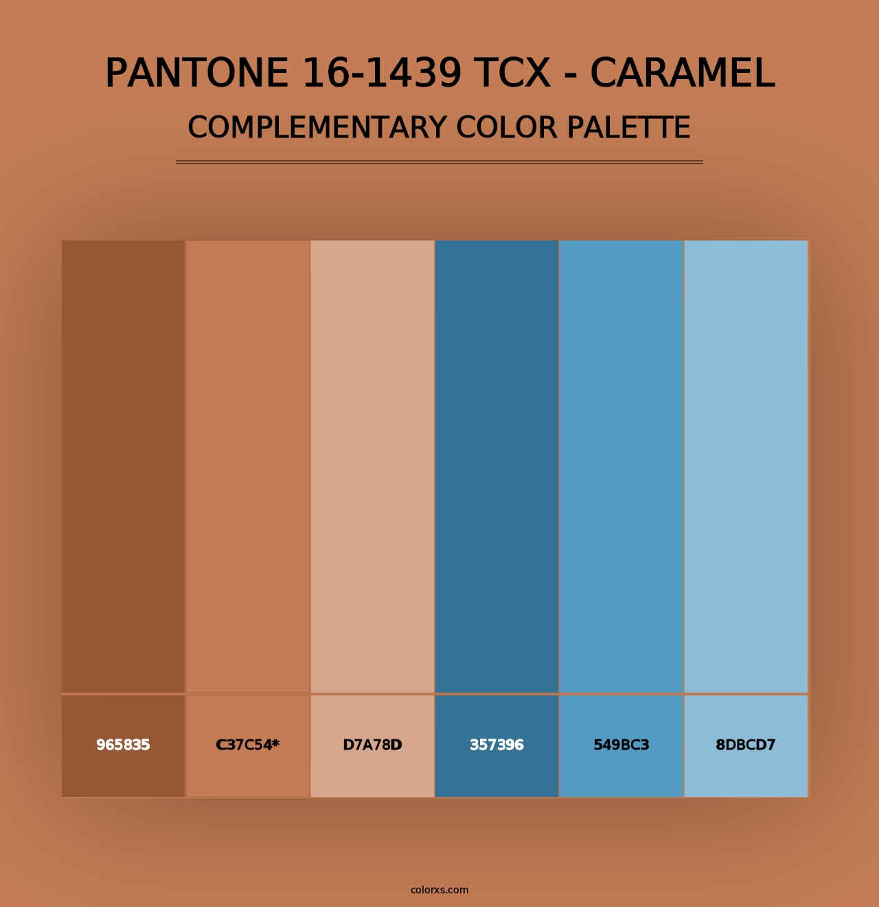 PANTONE 16-1439 TCX - Caramel - Complementary Color Palette