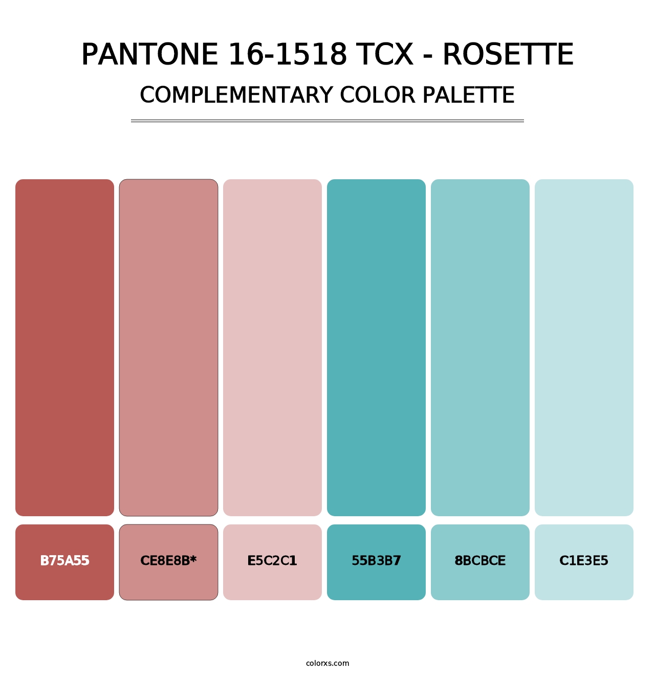 PANTONE 16-1518 TCX - Rosette - Complementary Color Palette