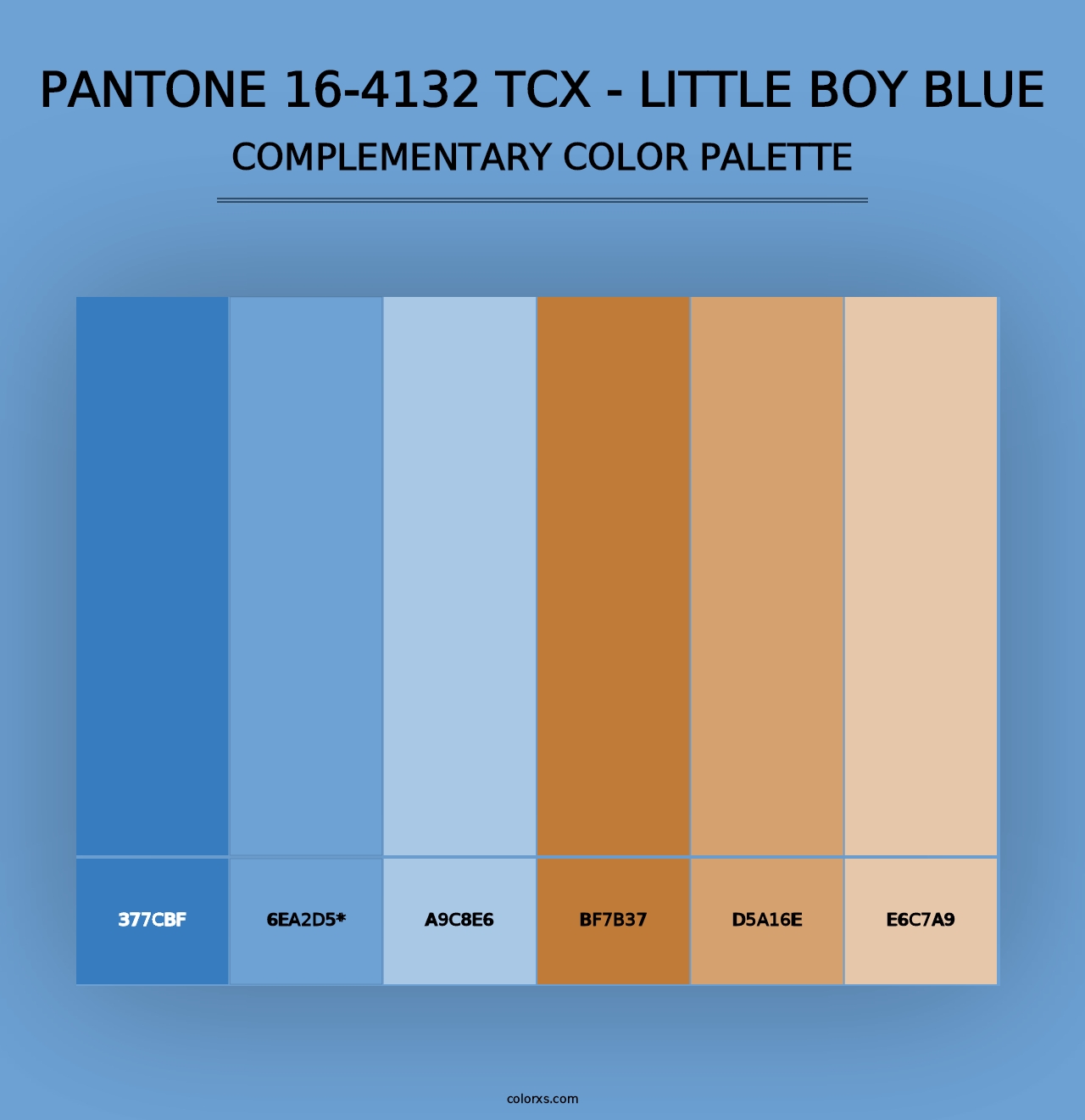 PANTONE 16-4132 TCX - Little Boy Blue - Complementary Color Palette