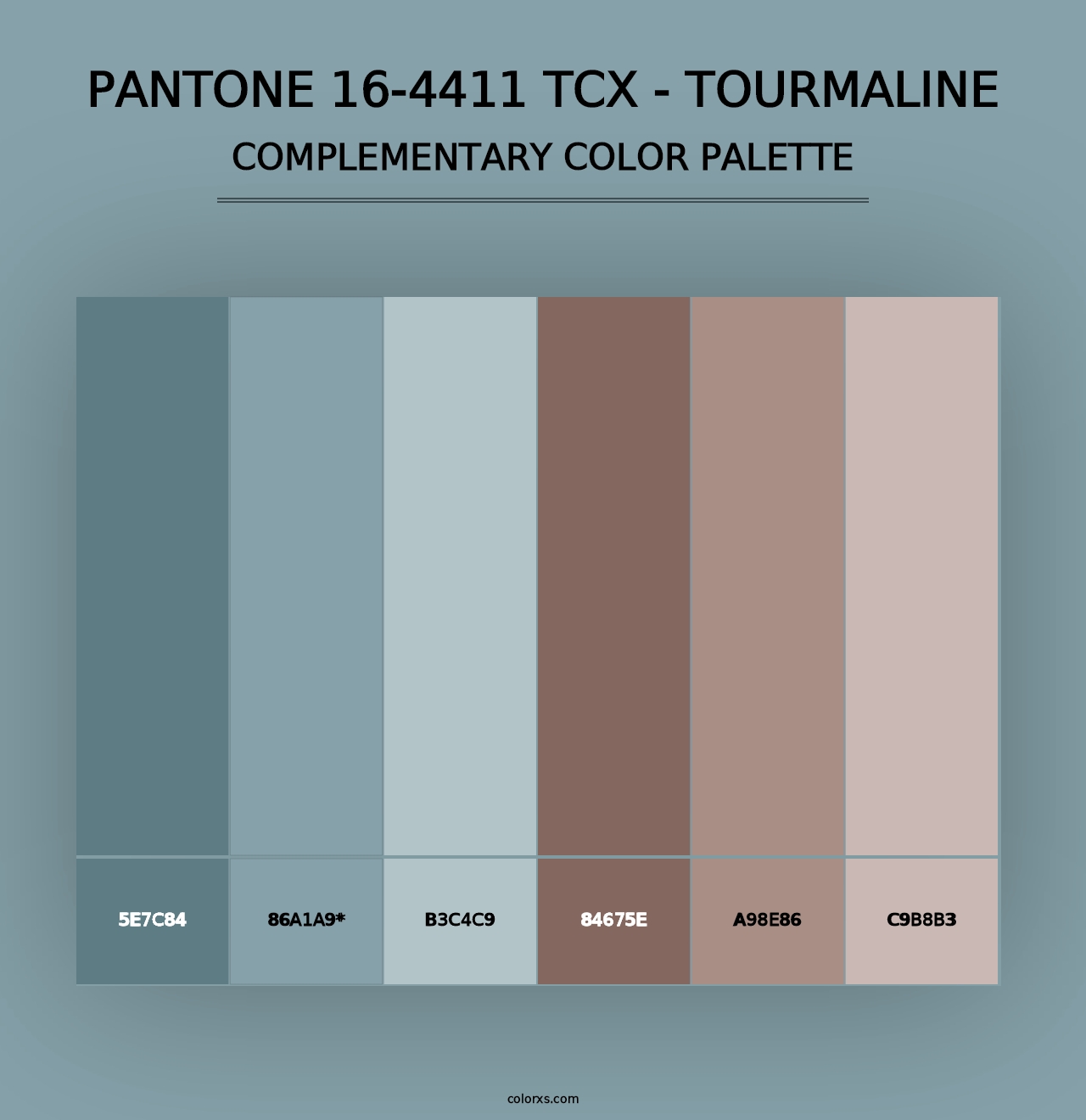 PANTONE 16-4411 TCX - Tourmaline - Complementary Color Palette