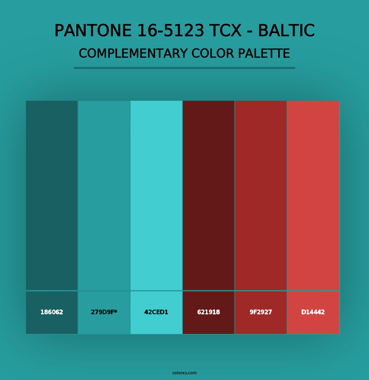 PANTONE 16-5123 TCX - Baltic - Complementary Color Palette