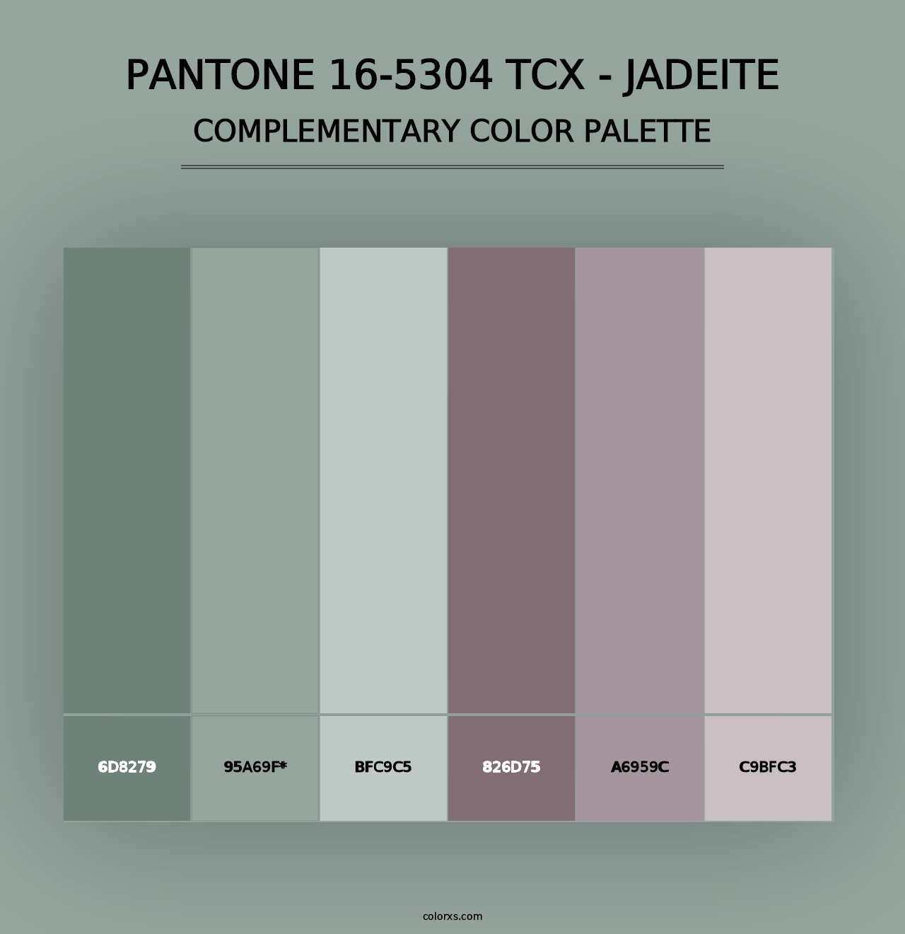 PANTONE 16-5304 TCX - Jadeite - Complementary Color Palette