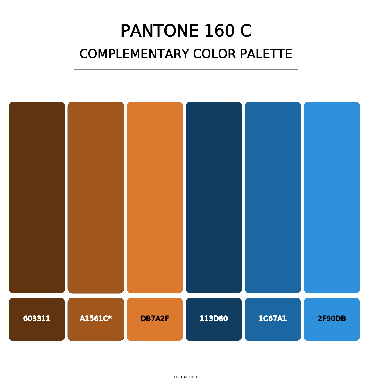 PANTONE 160 C - Complementary Color Palette