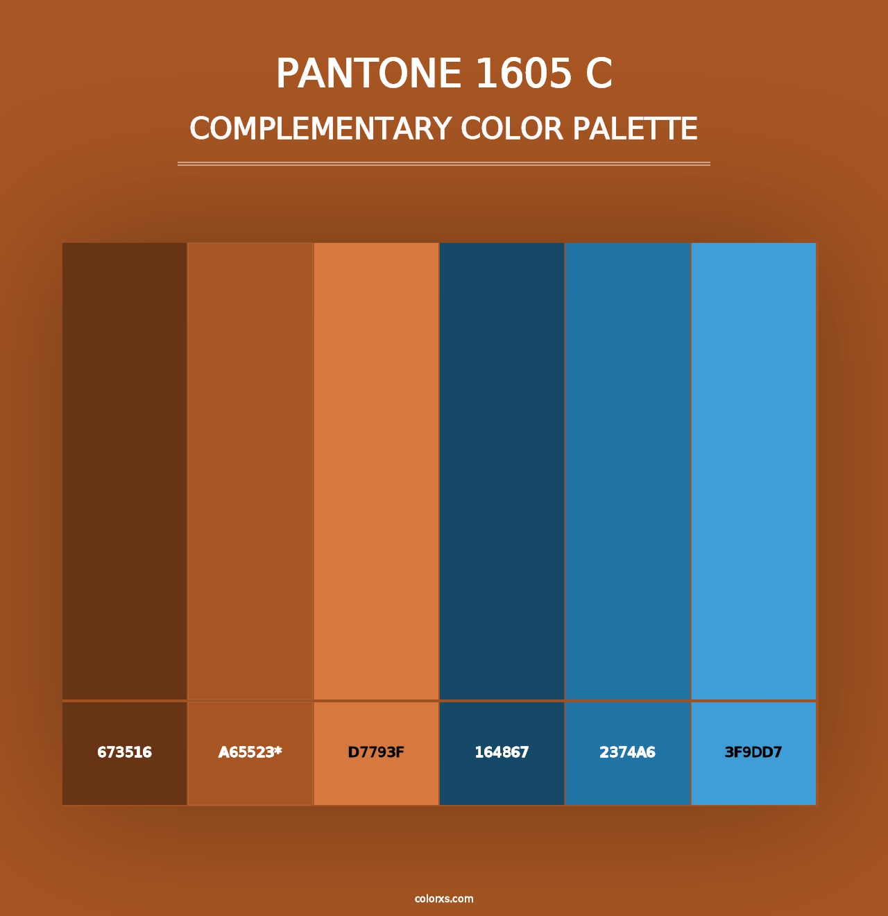 PANTONE 1605 C - Complementary Color Palette