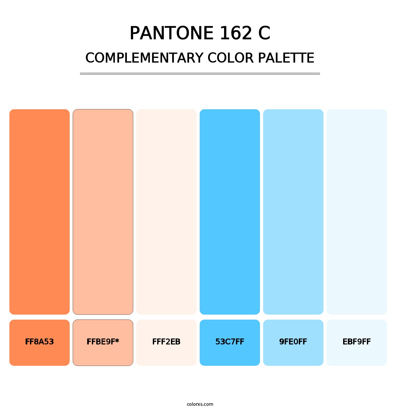 PANTONE 162 C - Complementary Color Palette