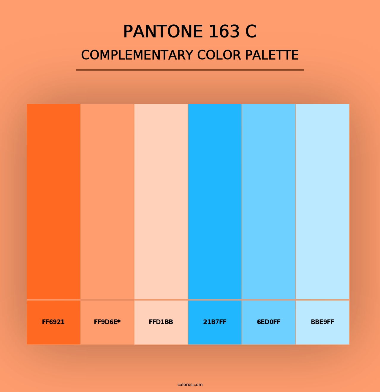 PANTONE 163 C - Complementary Color Palette