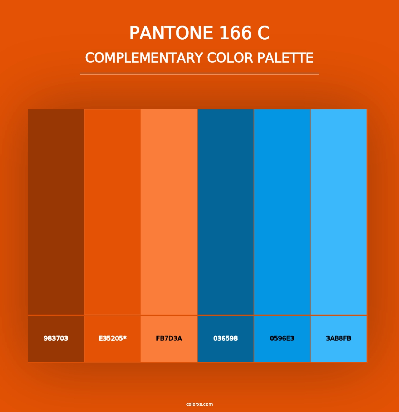 PANTONE 166 C - Complementary Color Palette