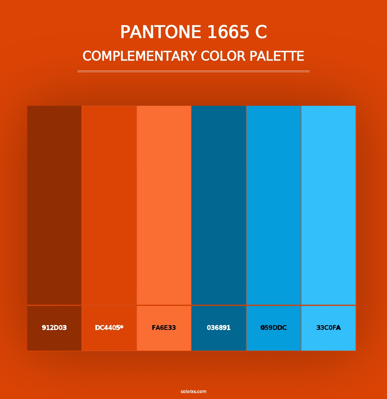 PANTONE 1665 C - Complementary Color Palette