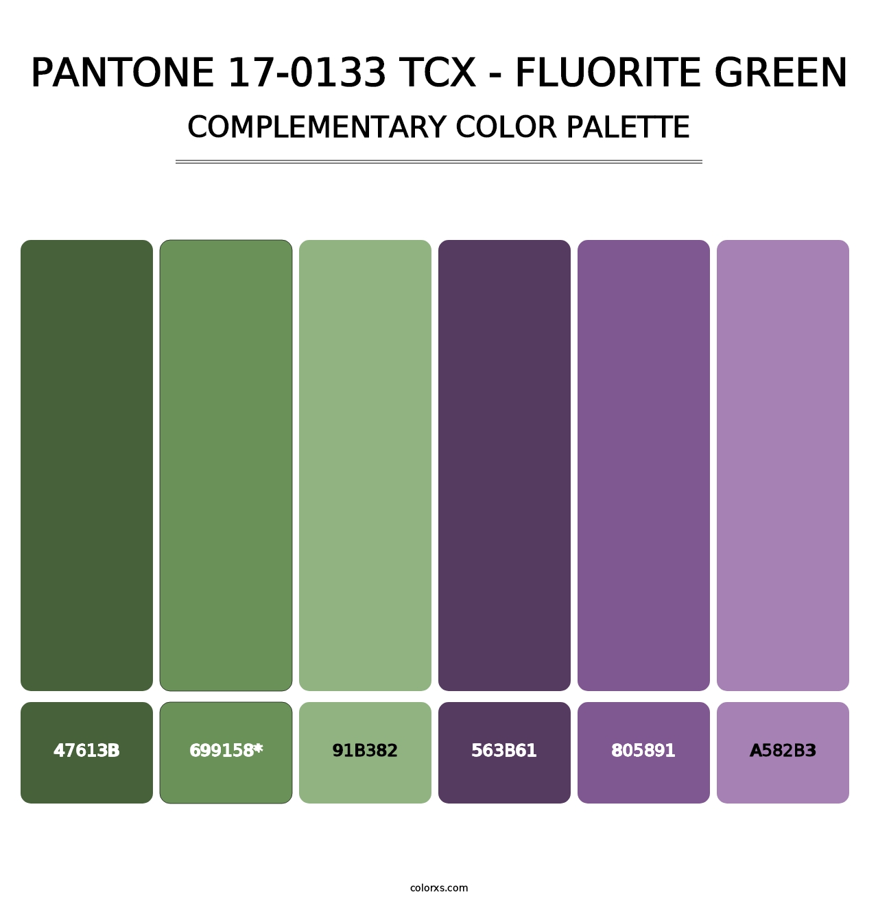 PANTONE 17-0133 TCX - Fluorite Green - Complementary Color Palette