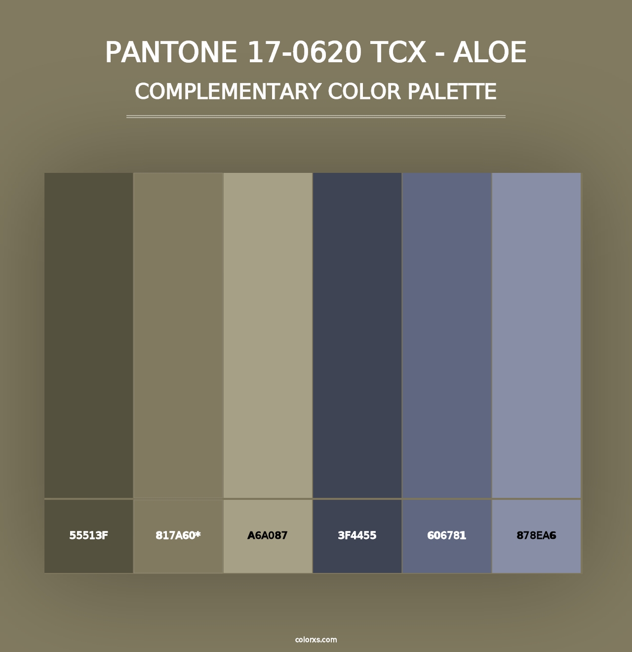 PANTONE 17-0620 TCX - Aloe - Complementary Color Palette