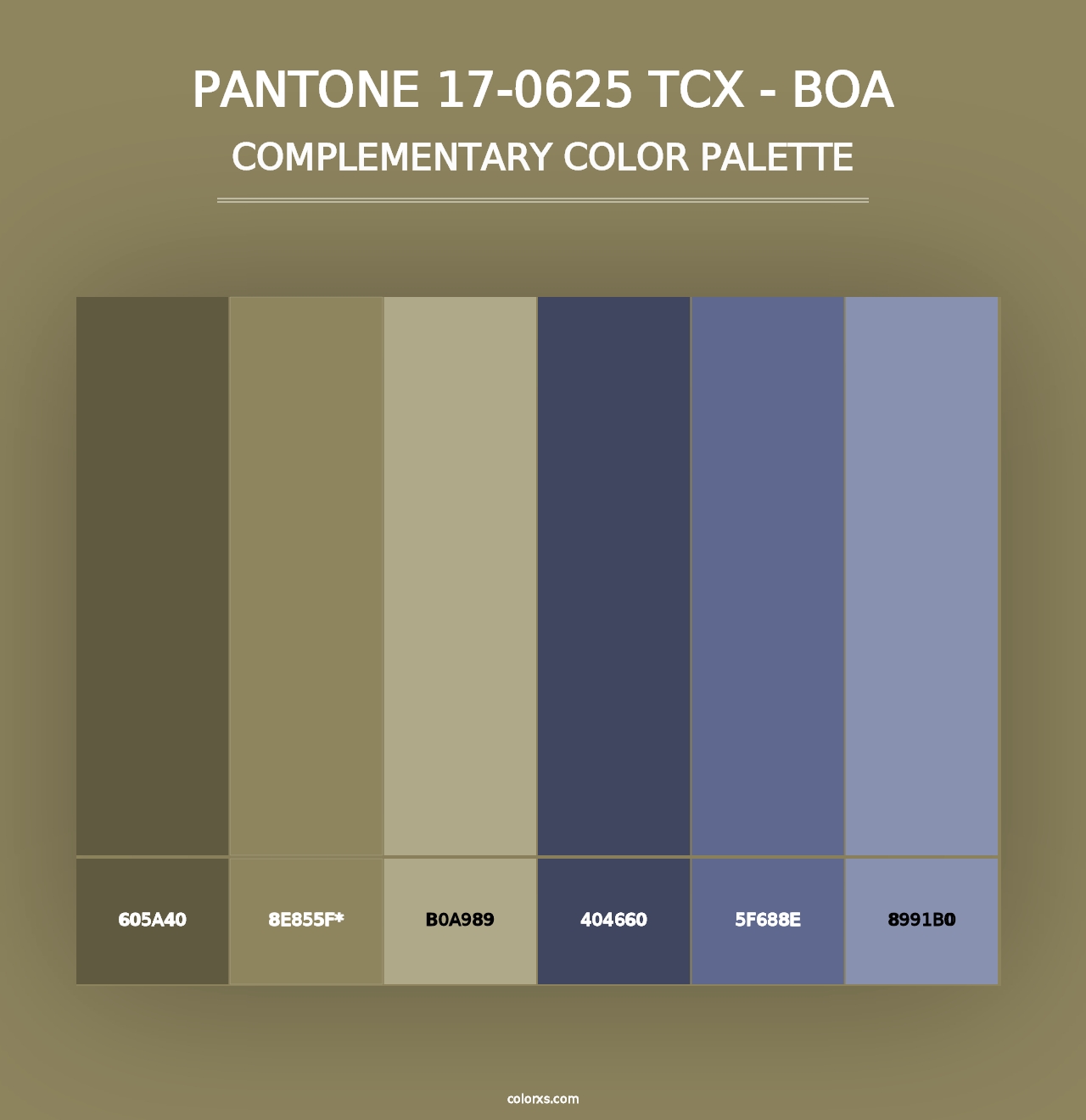 PANTONE 17-0625 TCX - Boa - Complementary Color Palette