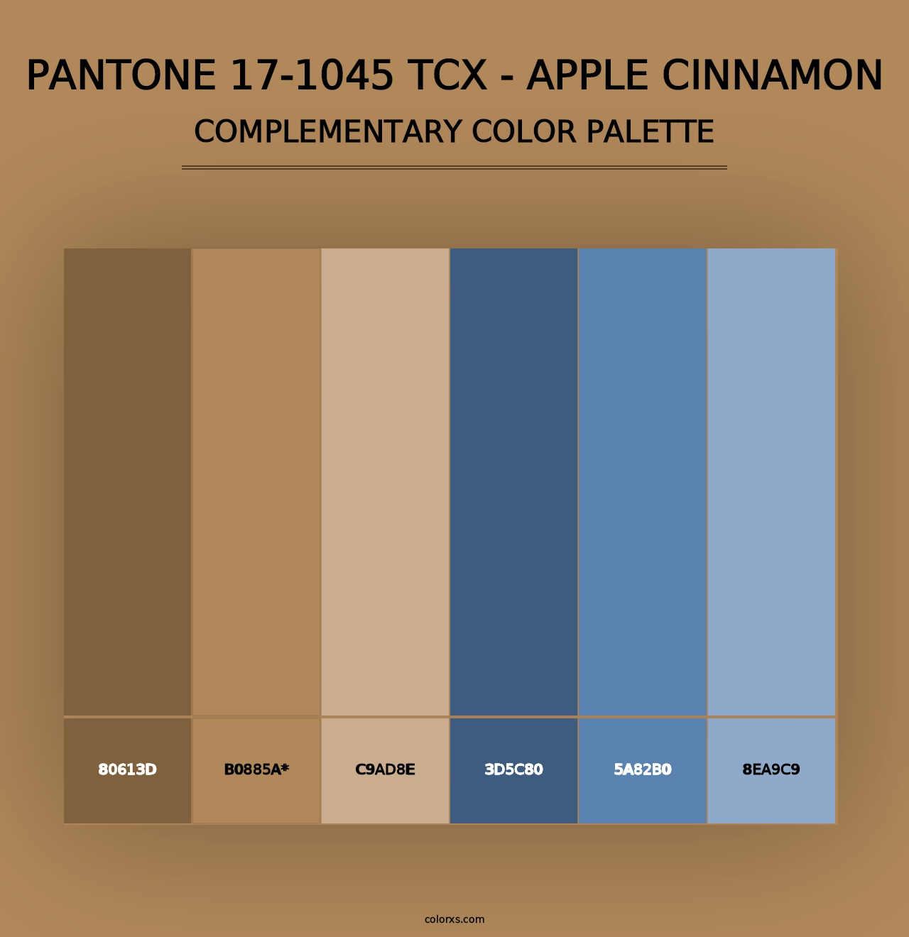 PANTONE 17-1045 TCX - Apple Cinnamon - Complementary Color Palette