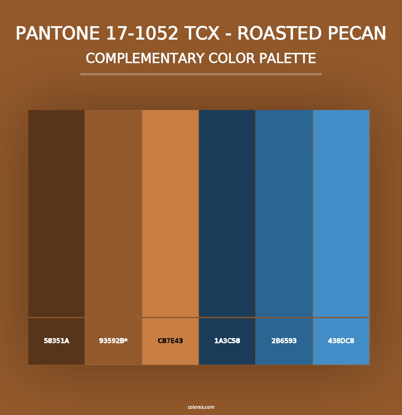 PANTONE 17-1052 TCX - Roasted Pecan - Complementary Color Palette