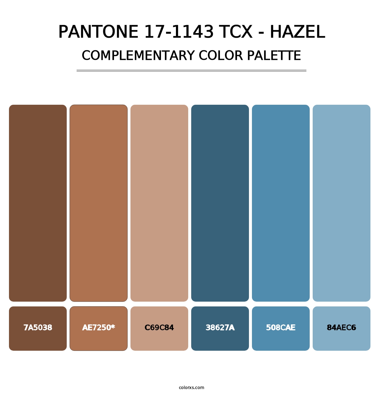 PANTONE 17-1143 TCX - Hazel - Complementary Color Palette