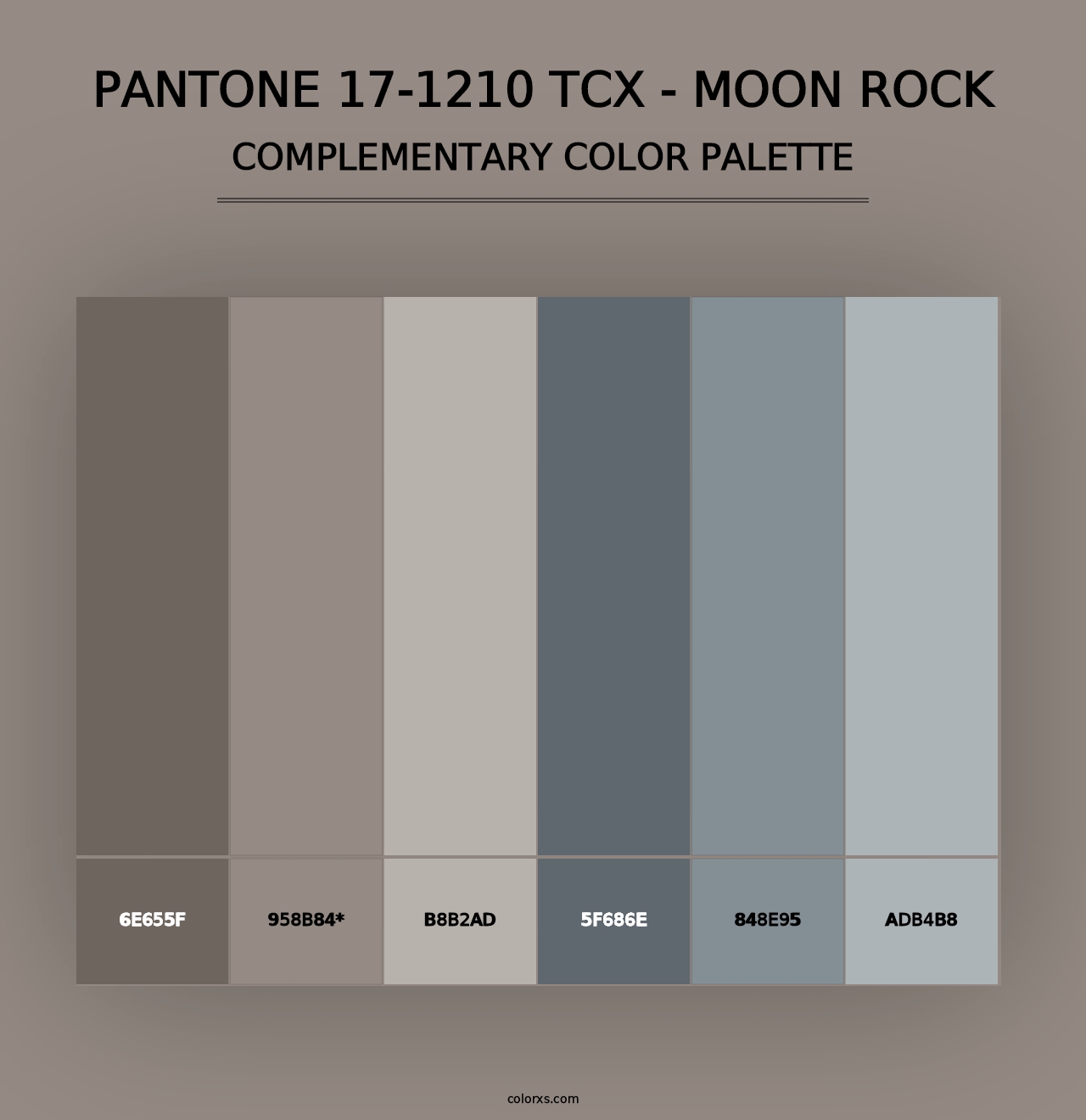 PANTONE 17-1210 TCX - Moon Rock - Complementary Color Palette