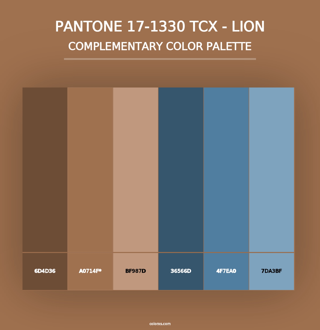 PANTONE 17-1330 TCX - Lion - Complementary Color Palette