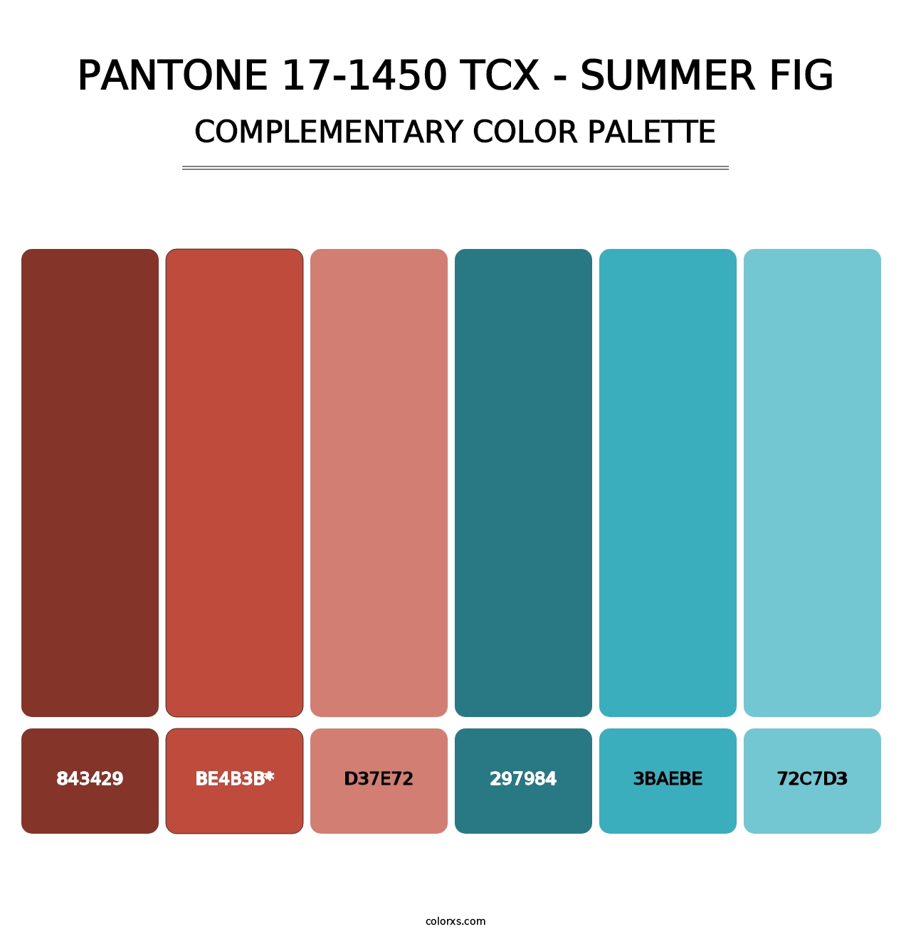 PANTONE 17-1450 TCX - Summer Fig - Complementary Color Palette