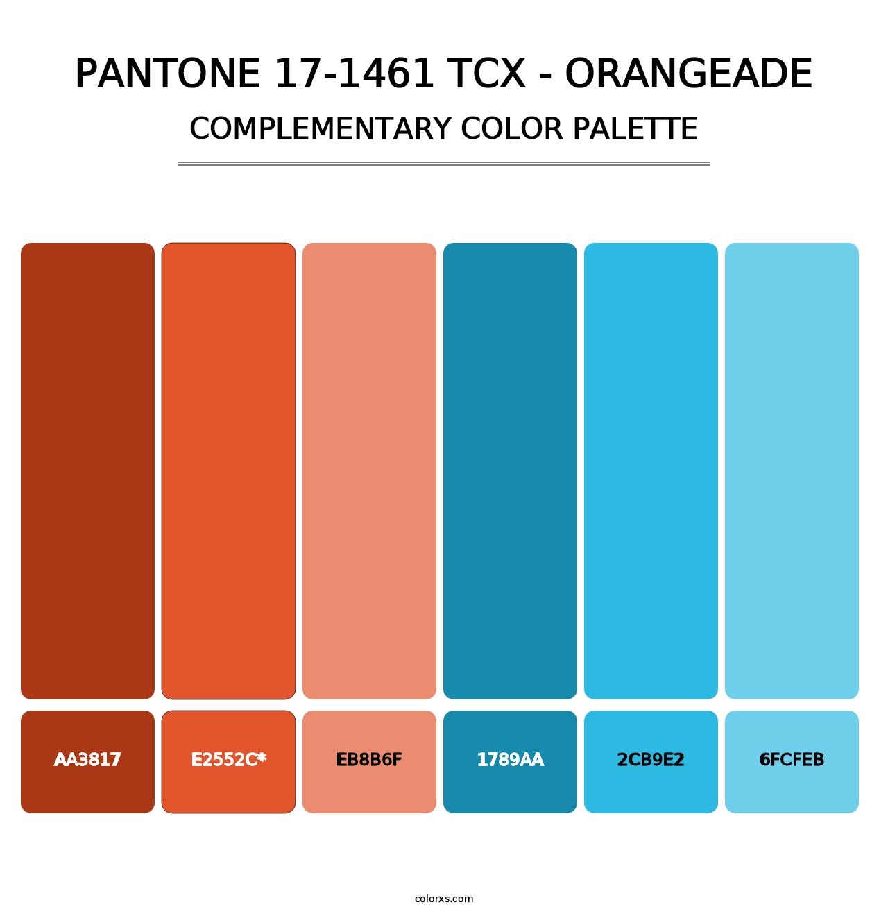 PANTONE 17-1461 TCX - Orangeade - Complementary Color Palette