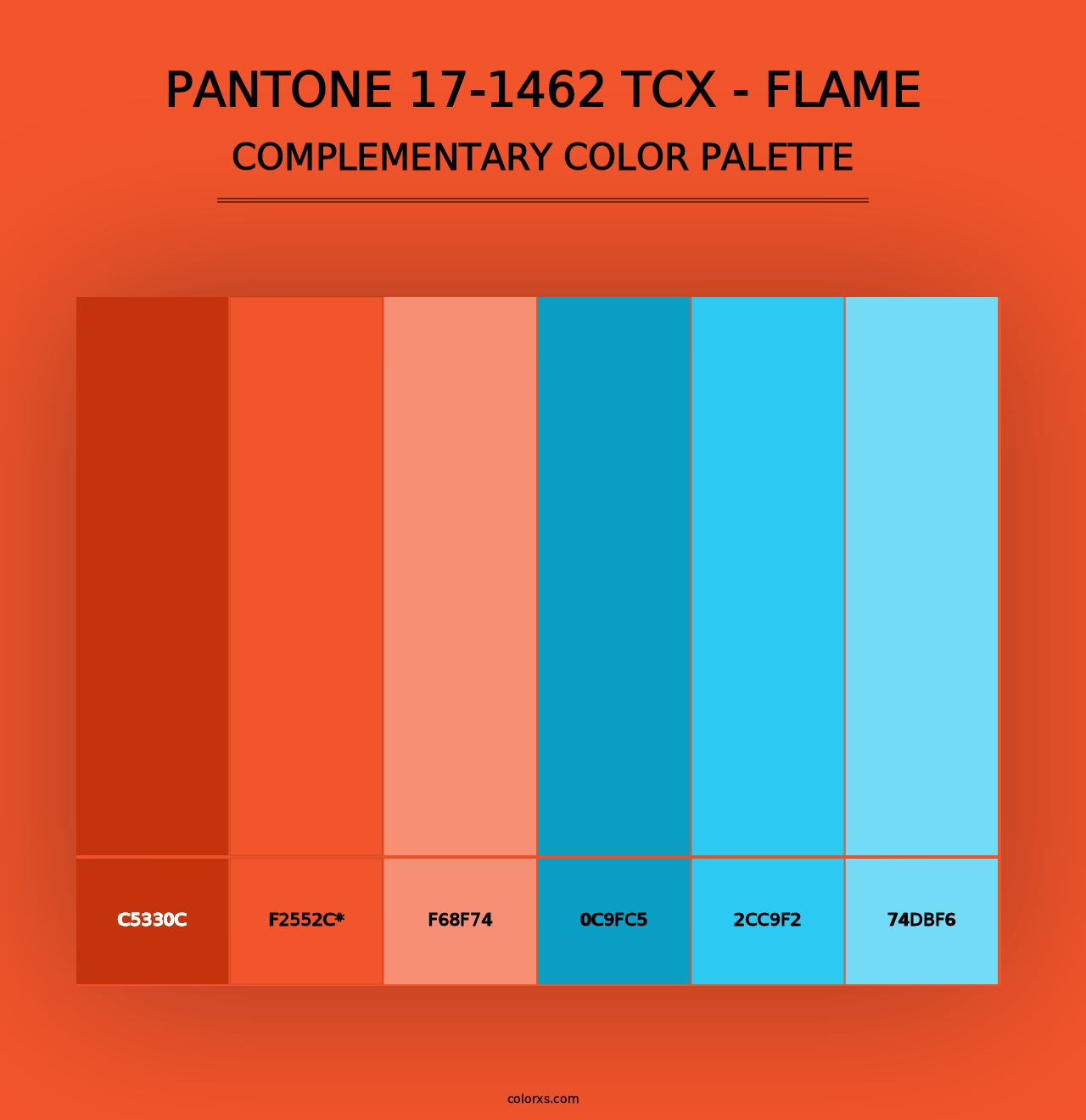 PANTONE 17-1462 TCX - Flame - Complementary Color Palette