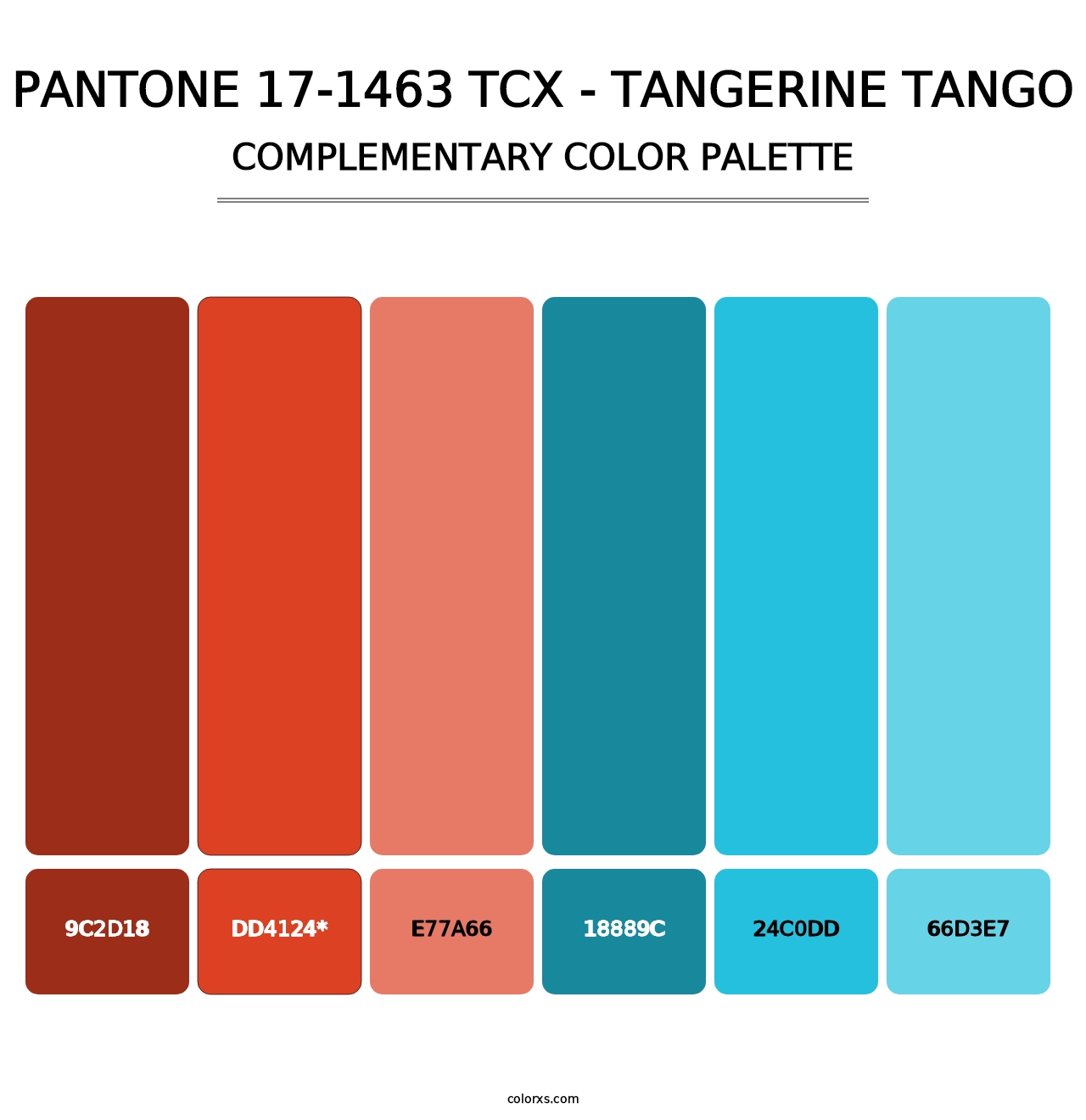 PANTONE 17-1463 TCX - Tangerine Tango - Complementary Color Palette