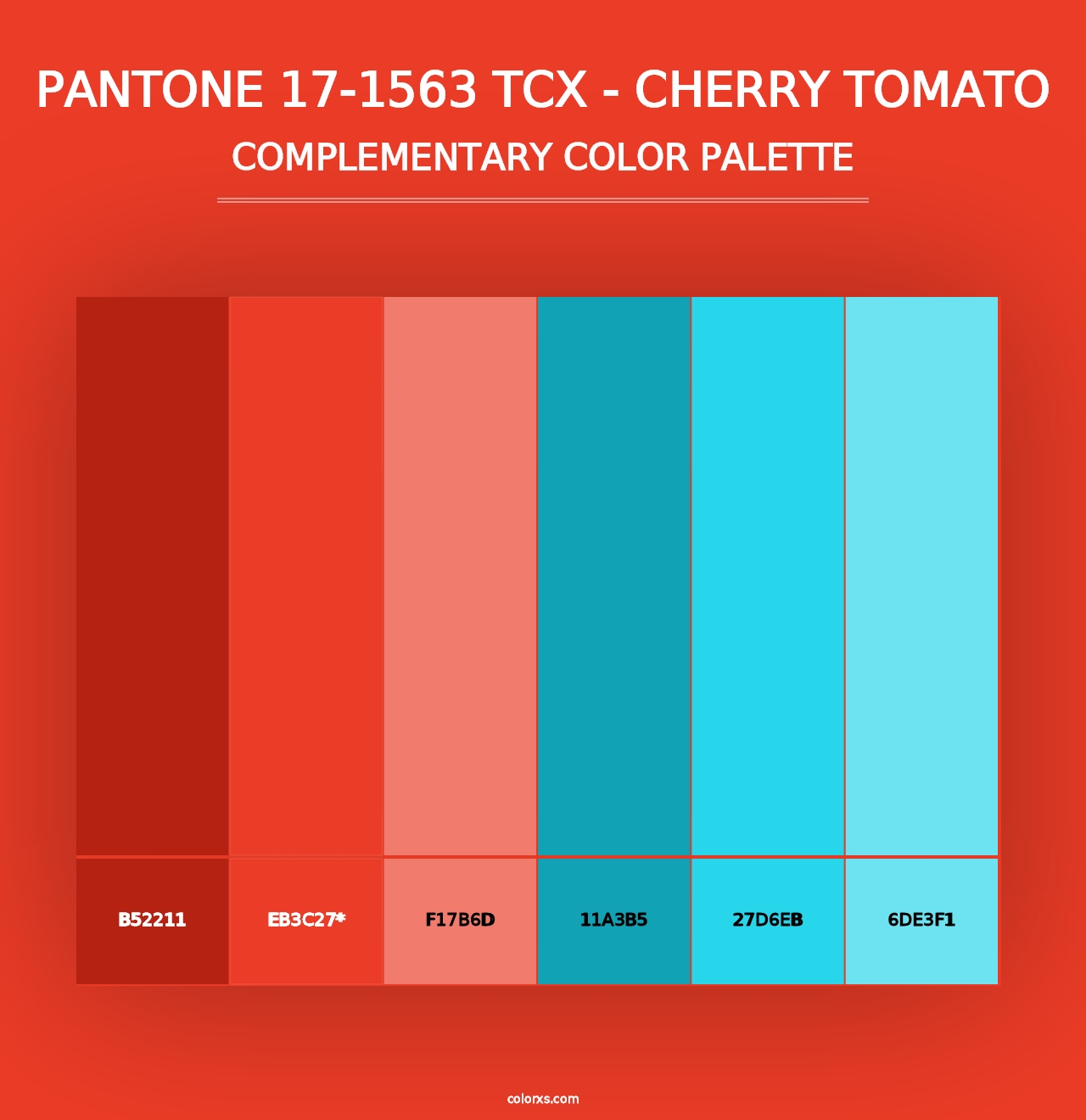 PANTONE 17-1563 TCX - Cherry Tomato - Complementary Color Palette