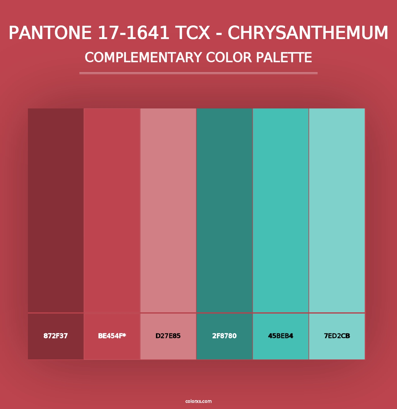 PANTONE 17-1641 TCX - Chrysanthemum - Complementary Color Palette