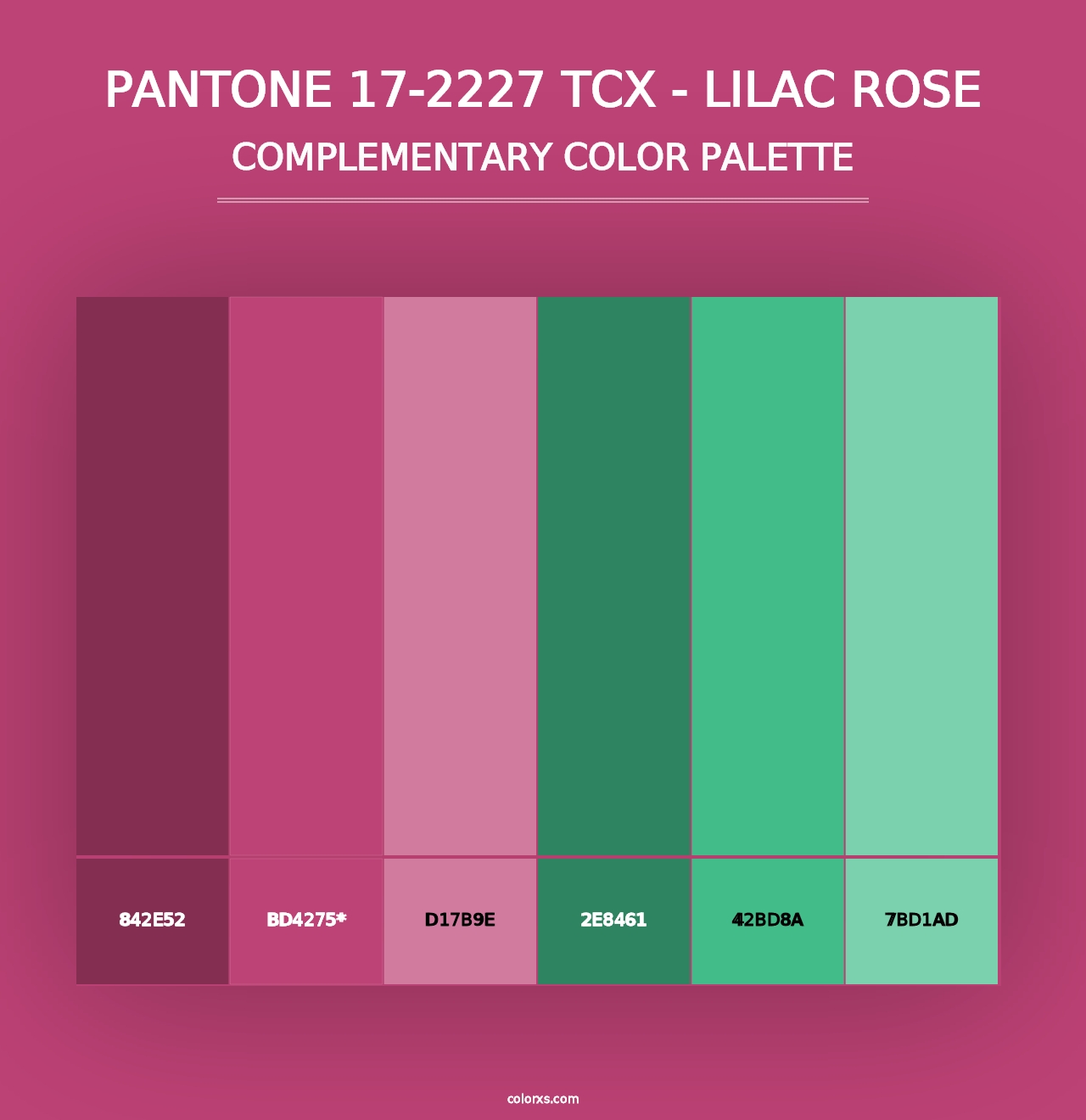 PANTONE 17-2227 TCX - Lilac Rose - Complementary Color Palette