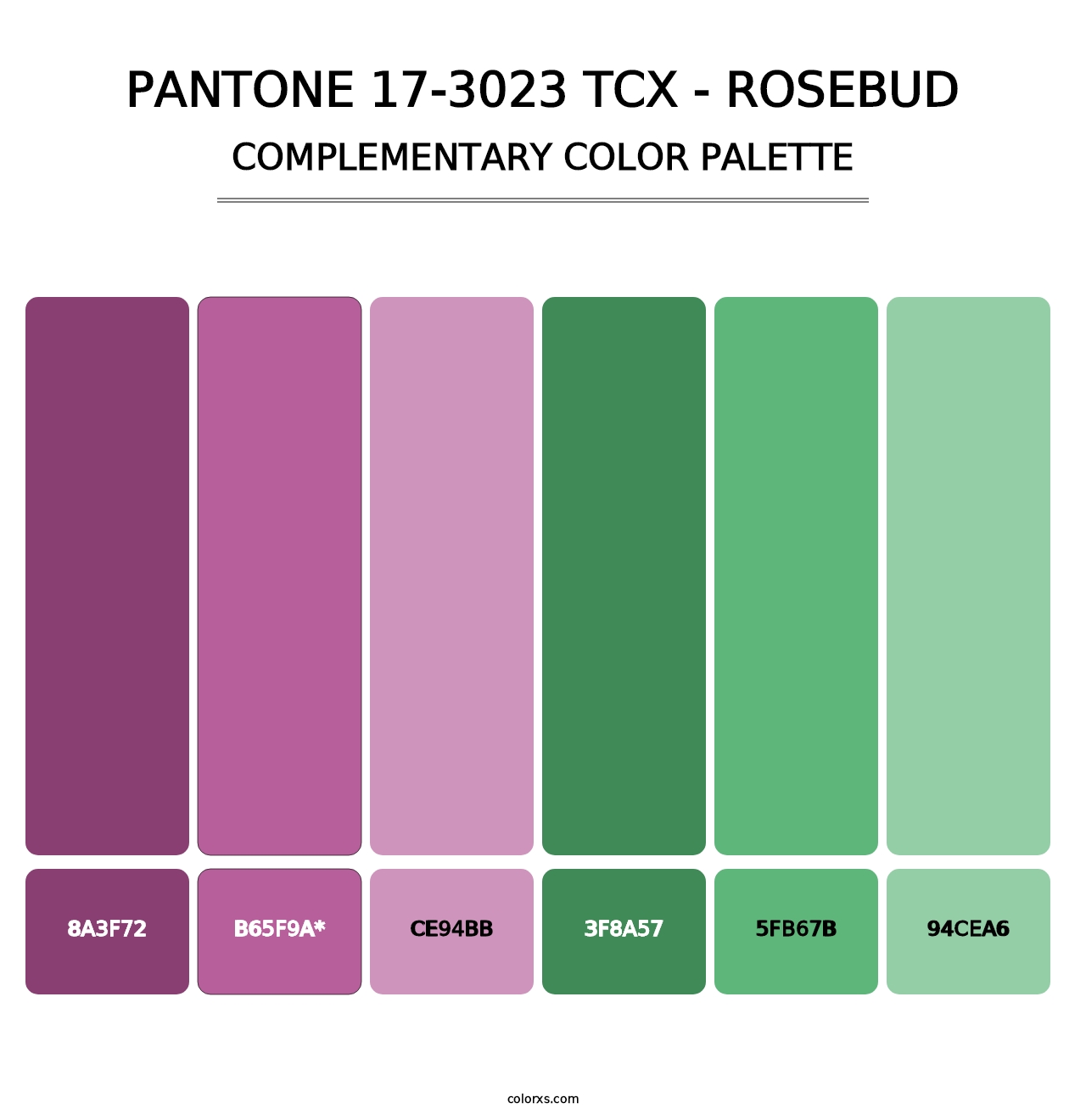 PANTONE 17-3023 TCX - Rosebud - Complementary Color Palette