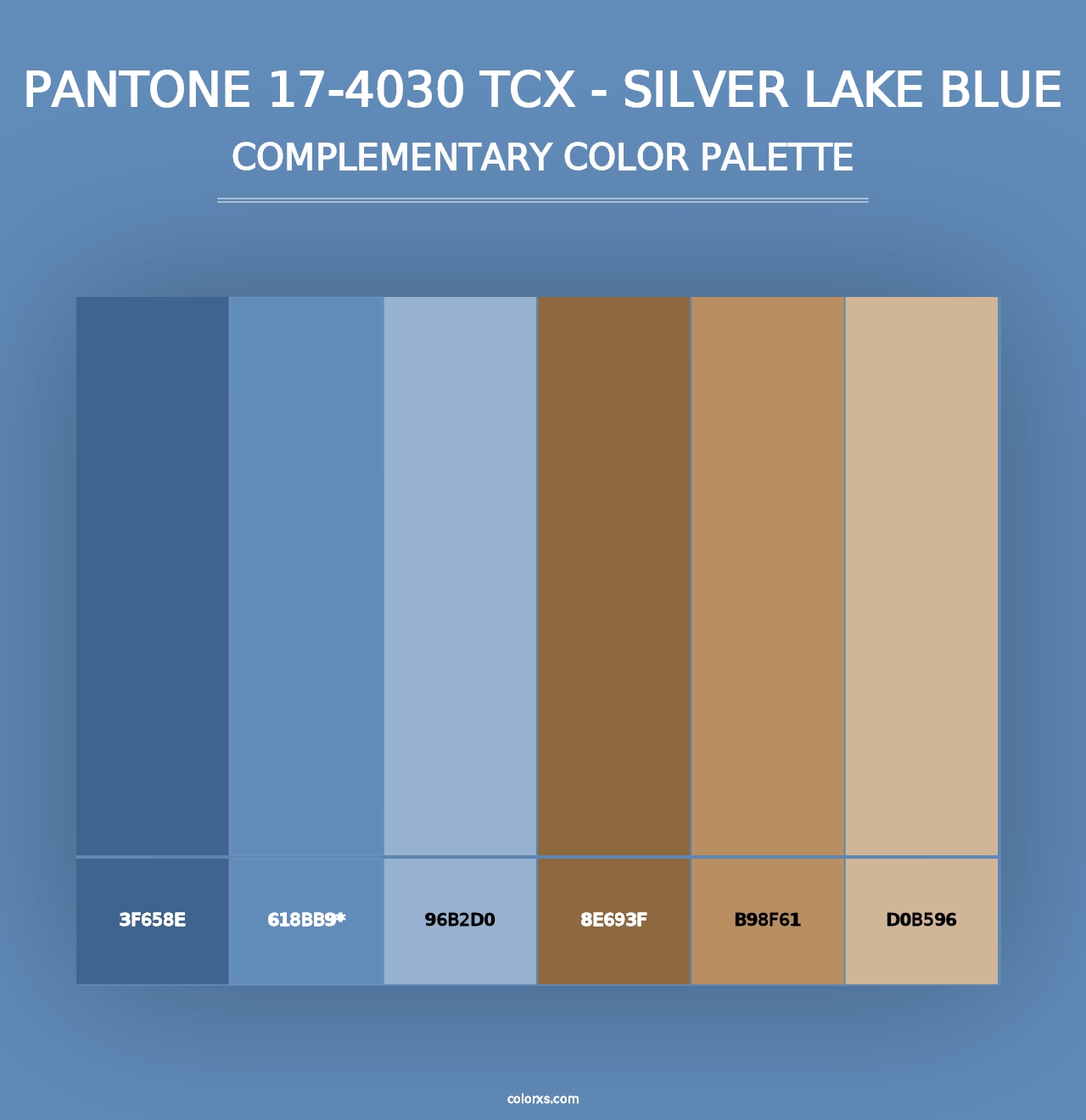 PANTONE 17-4030 TCX - Silver Lake Blue - Complementary Color Palette