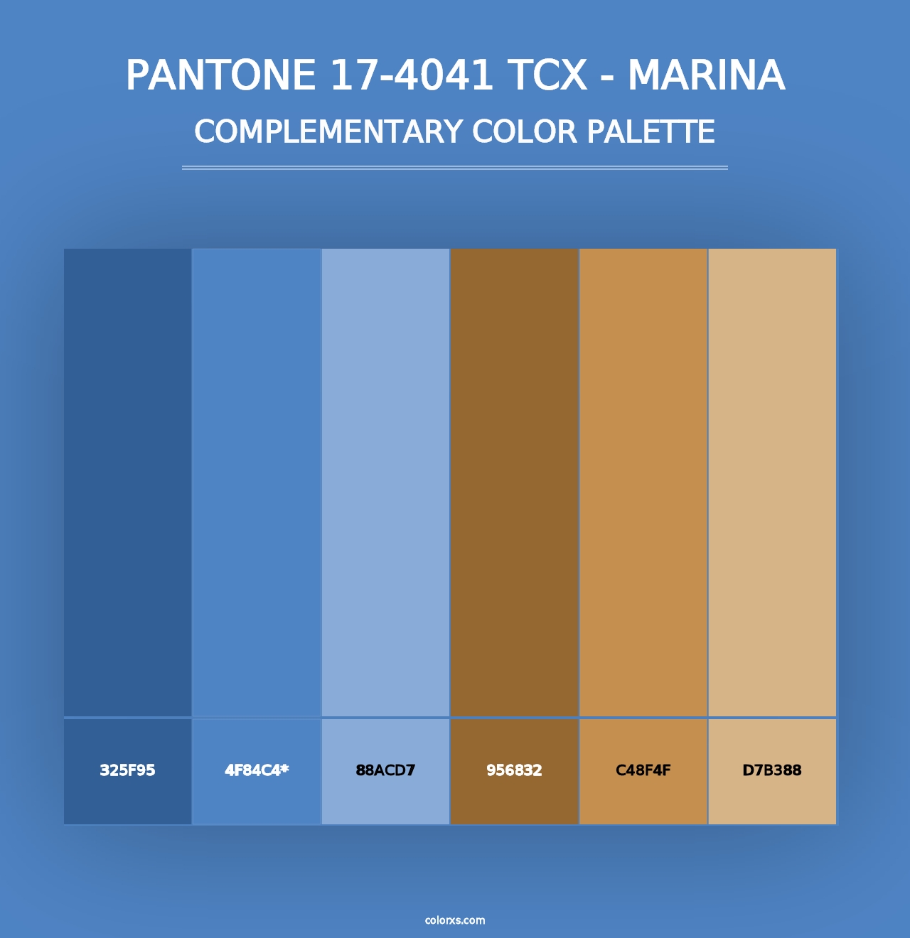 PANTONE 17-4041 TCX - Marina - Complementary Color Palette