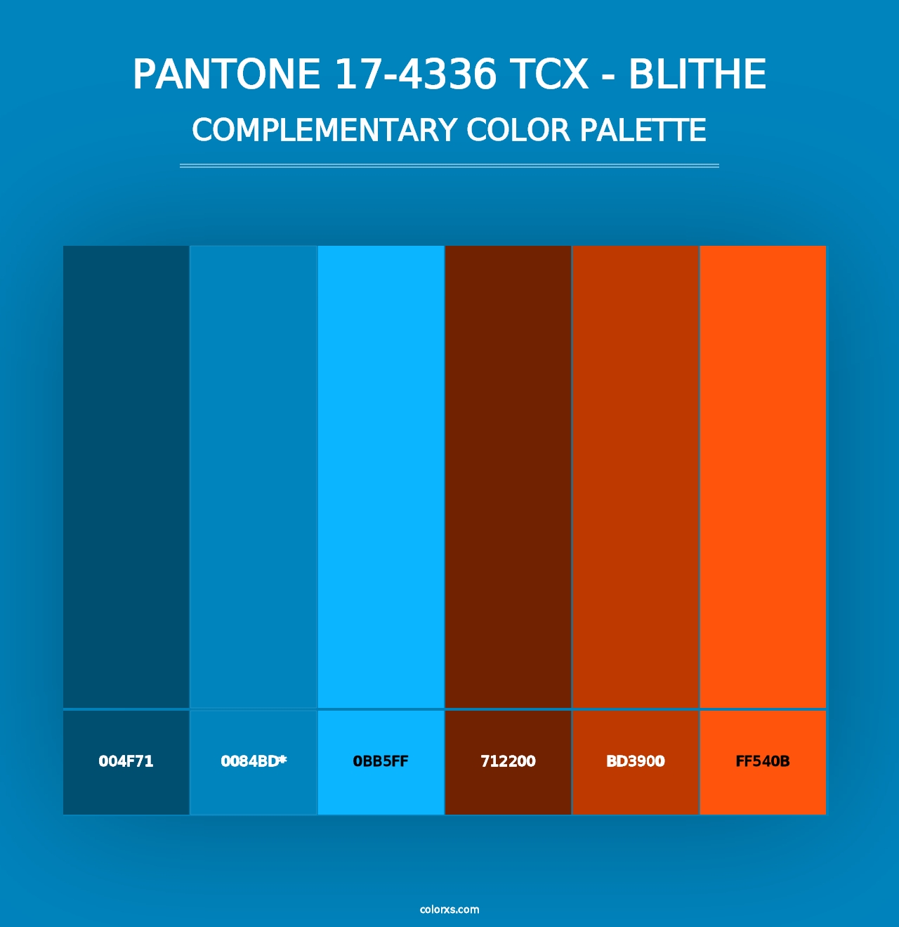 PANTONE 17-4336 TCX - Blithe - Complementary Color Palette