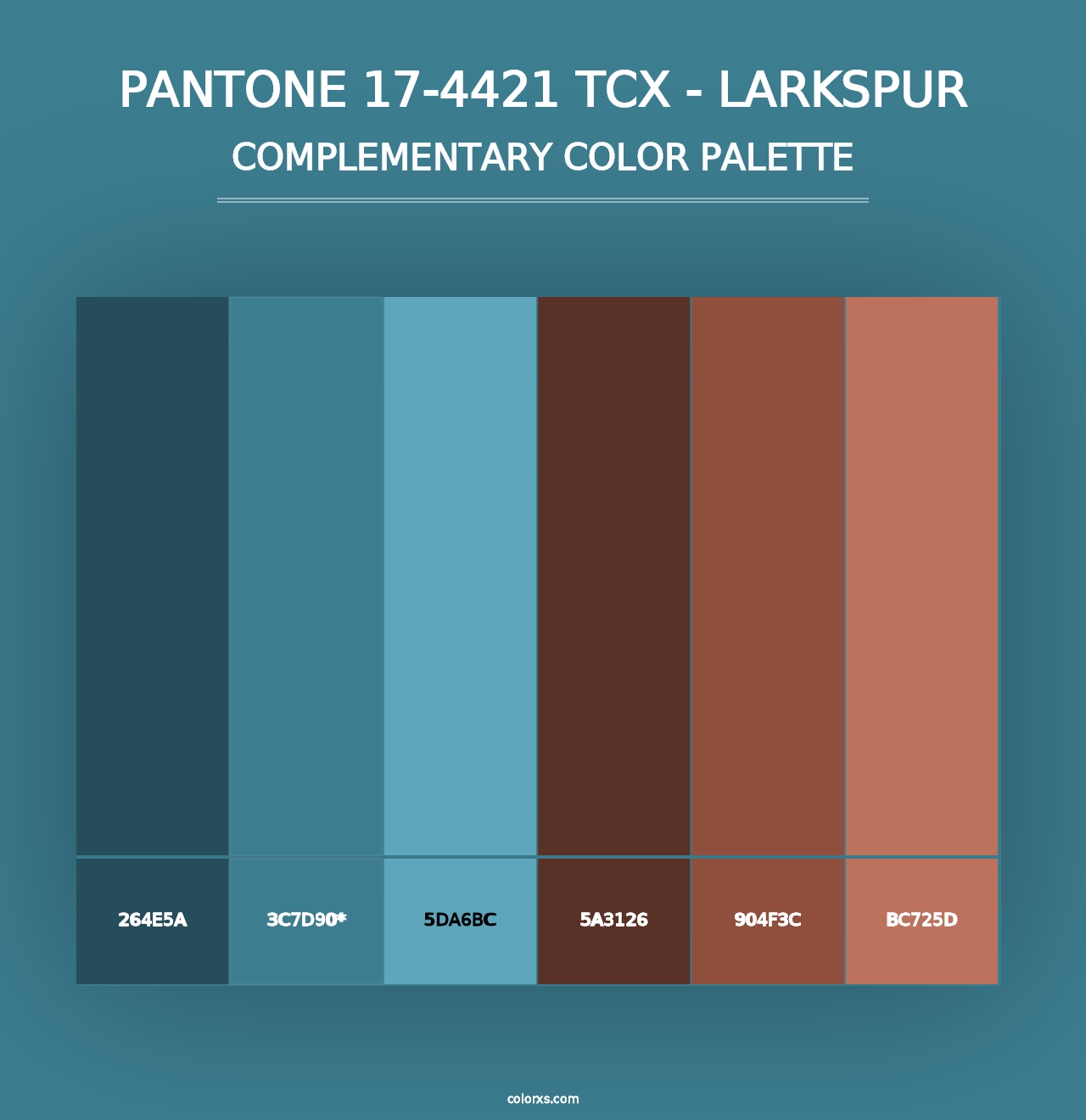 PANTONE 17-4421 TCX - Larkspur - Complementary Color Palette