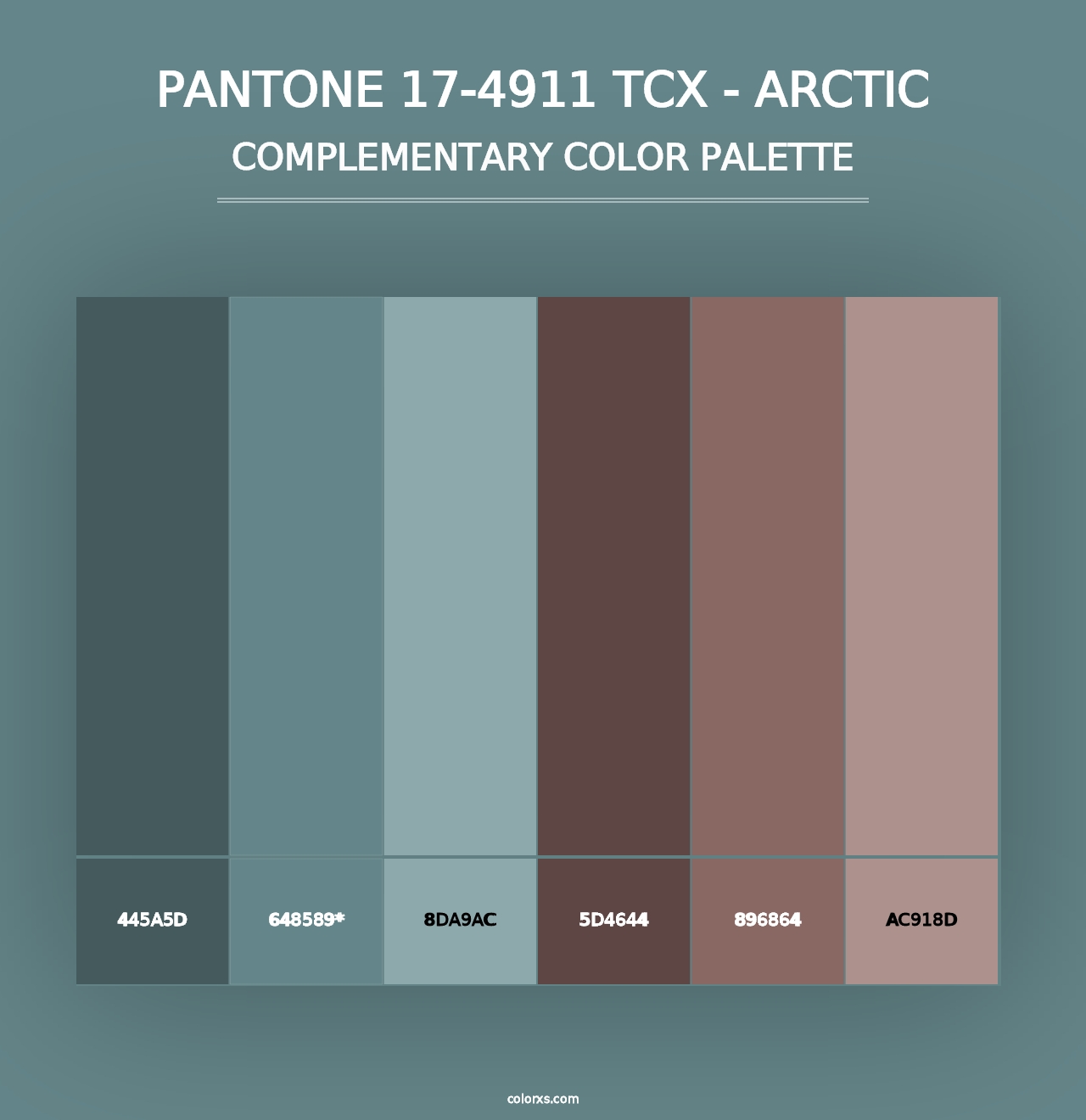 PANTONE 17-4911 TCX - Arctic - Complementary Color Palette