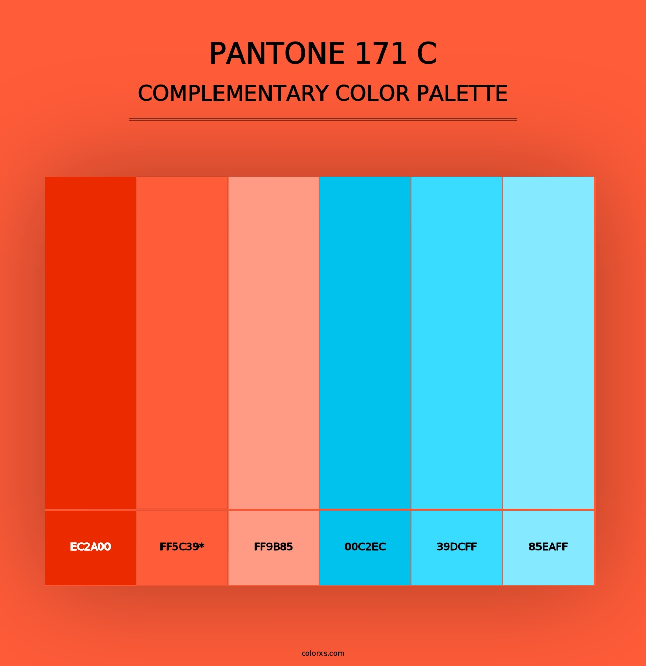 PANTONE 171 C - Complementary Color Palette