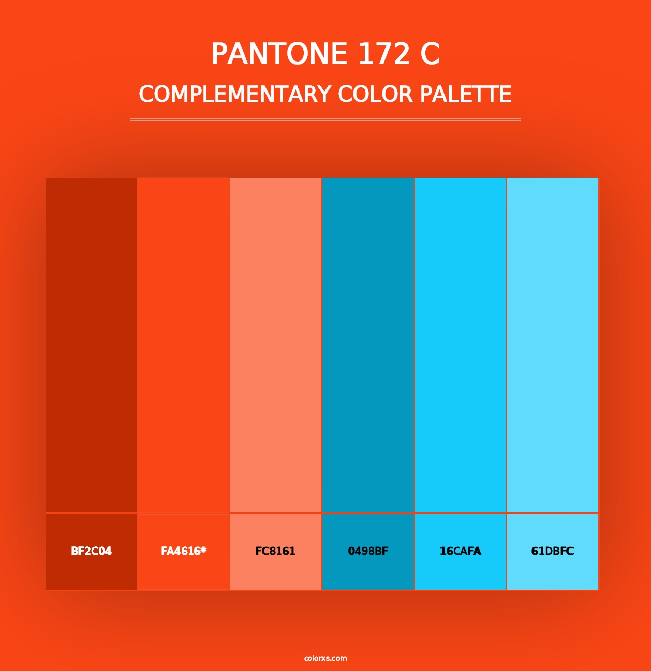 PANTONE 172 C - Complementary Color Palette