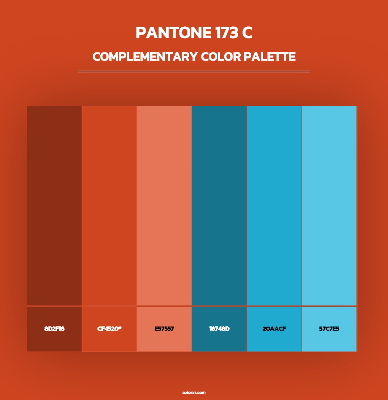 PANTONE 173 C - Complementary Color Palette