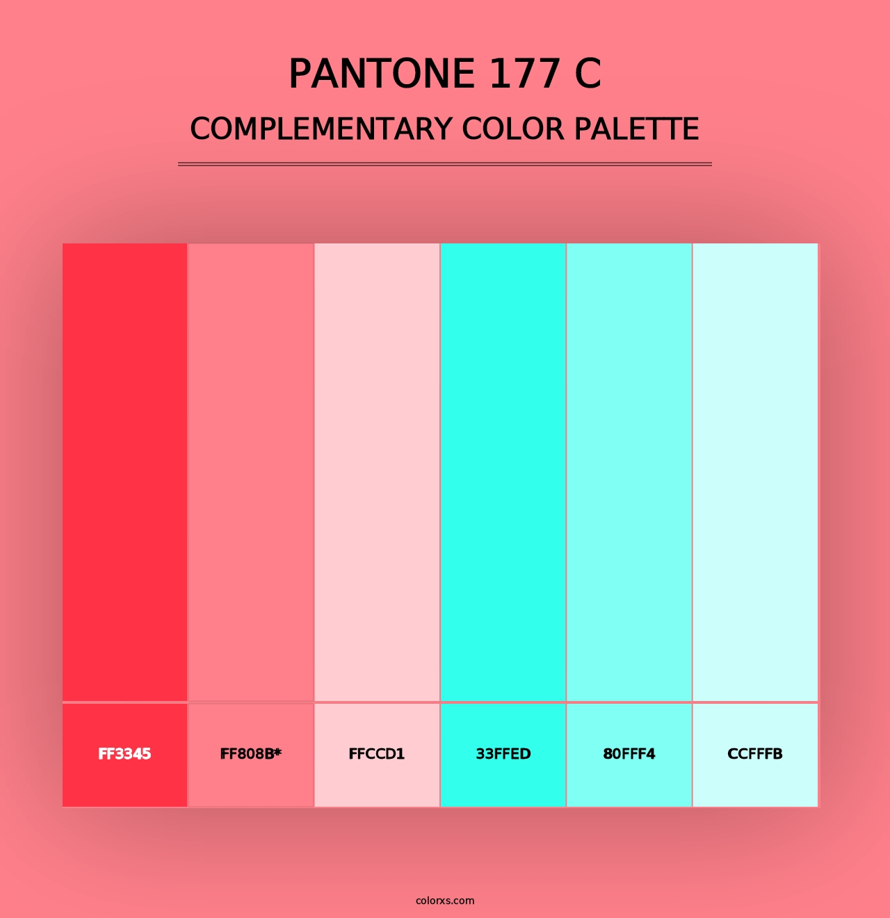 PANTONE 177 C - Complementary Color Palette