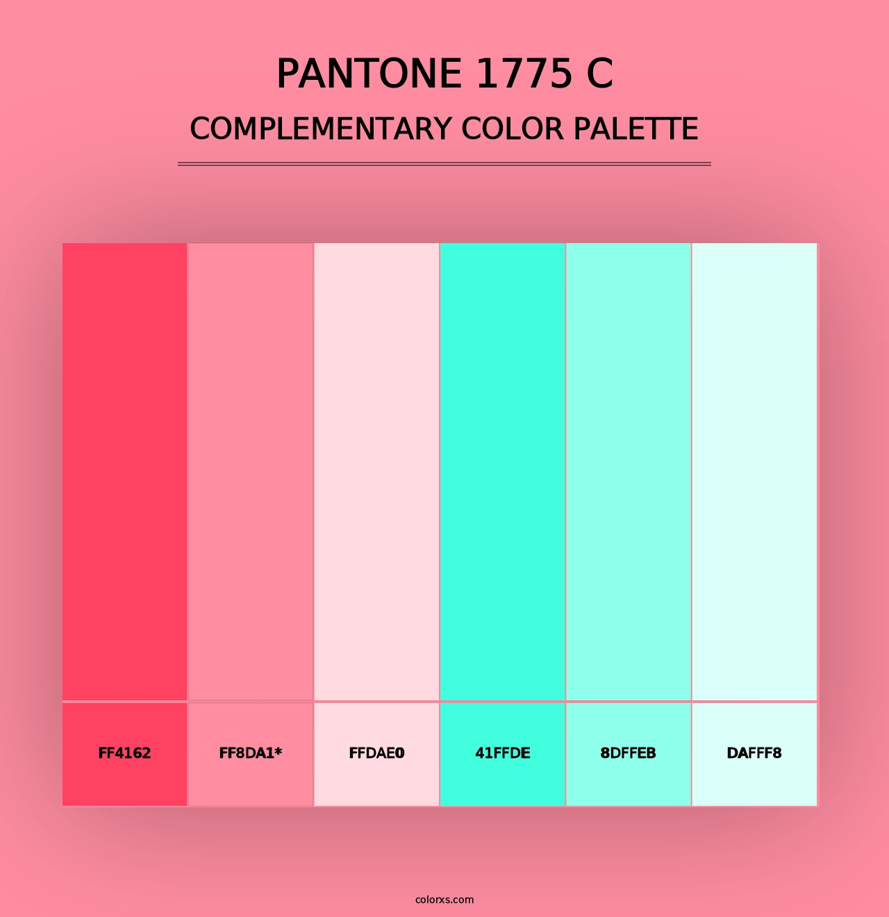 PANTONE 1775 C - Complementary Color Palette